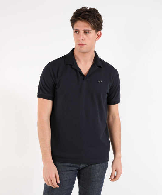 SUN 68 Polo print under collar