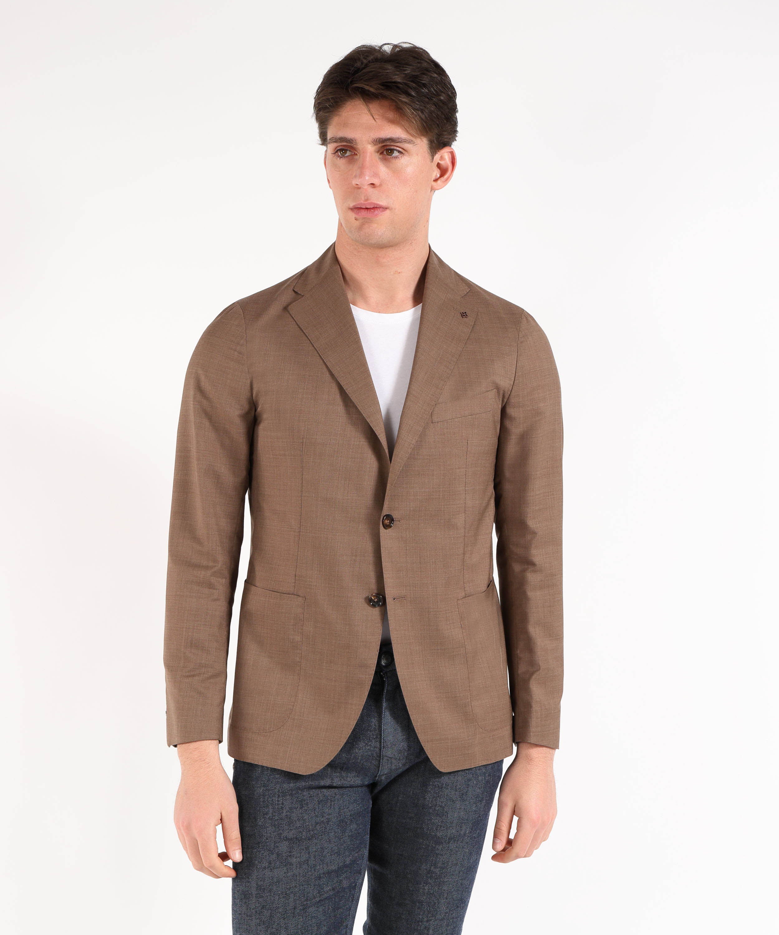 Giacche TAGLIATORE Giacca Sfoderata – Monopetto 2 Bottoni Marrone | TAGLIATORE