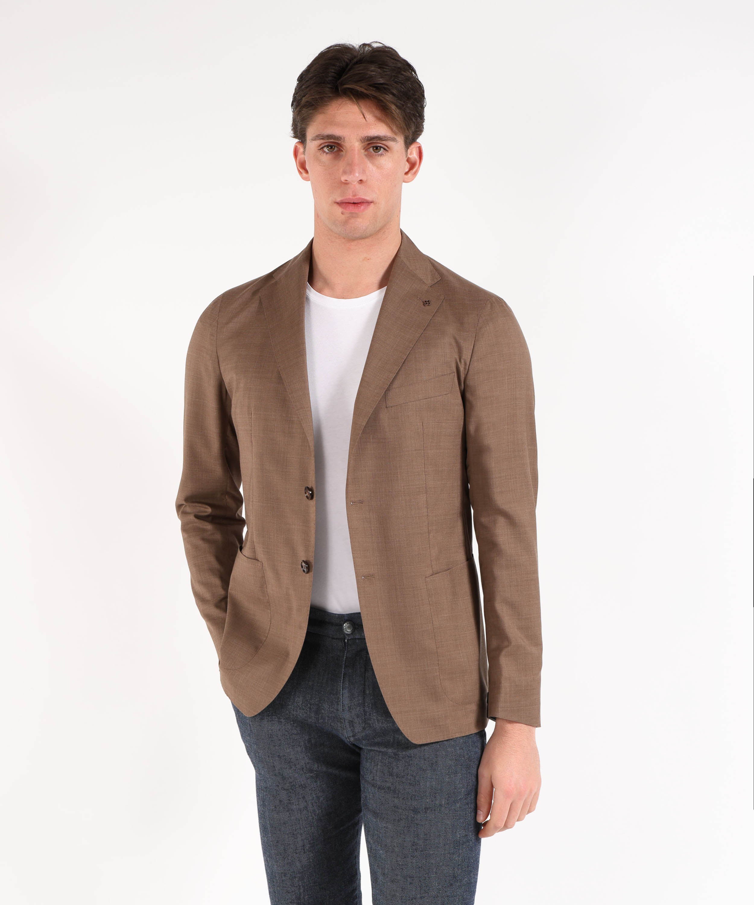 Giacche TAGLIATORE Giacca Sfoderata – Monopetto 2 Bottoni Marrone | TAGLIATORE