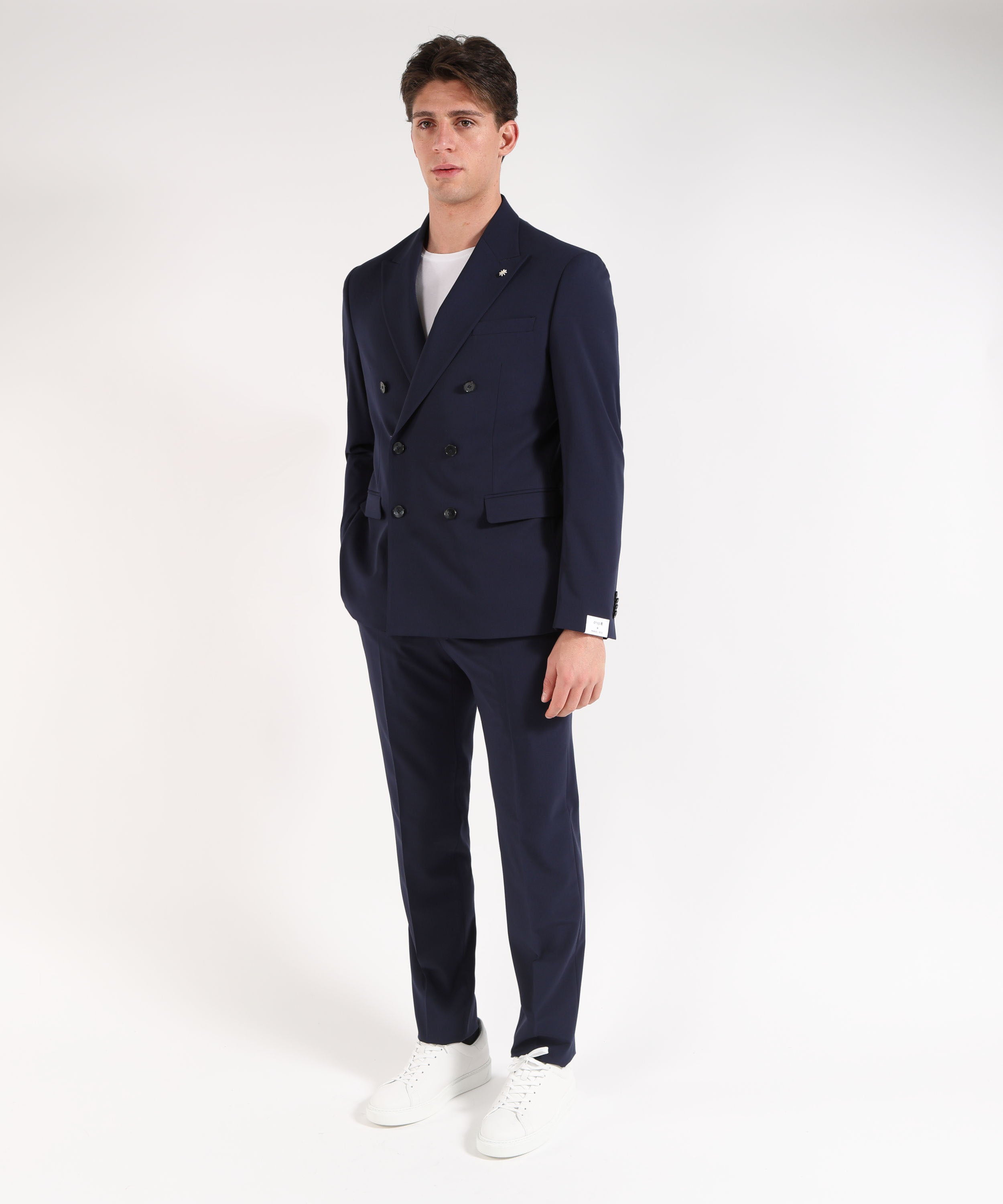 Dresses & Suits MANUEL RITZ Double-breasted suit with matching trousers Blu | MANUEL RITZ