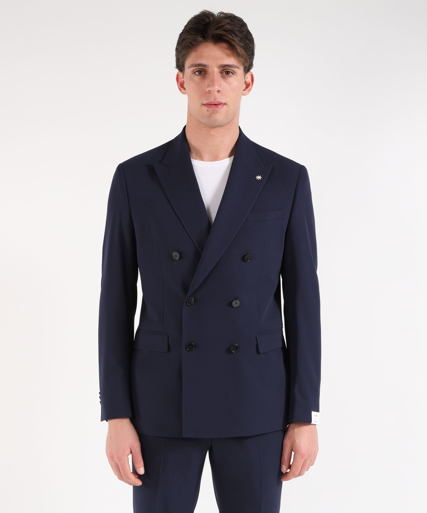 MANUEL RITZ Double-breasted suit with matching trousers