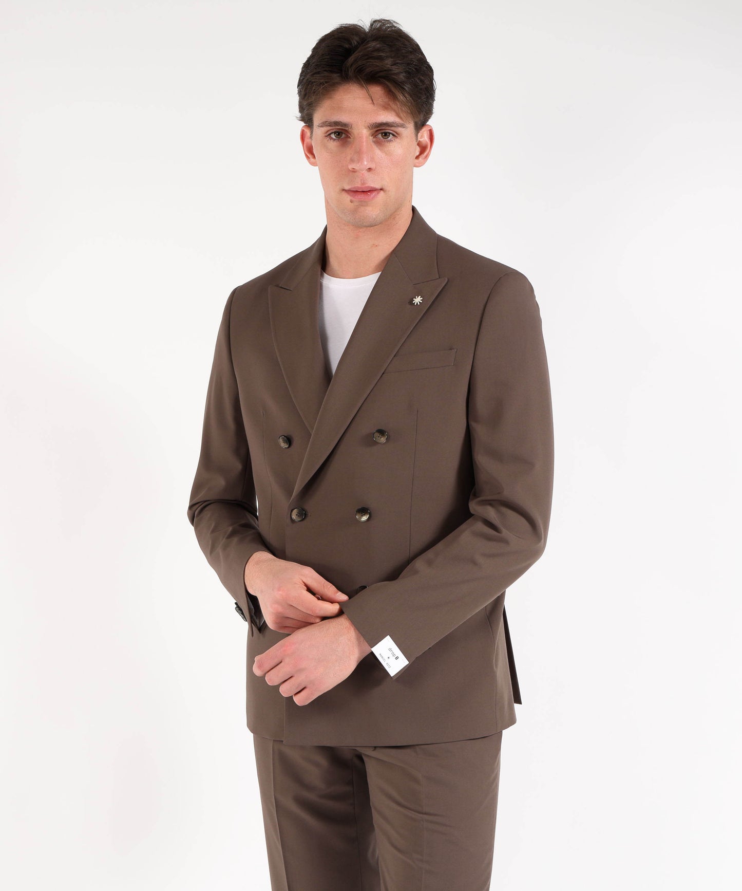 MANUEL RITZ Double-breasted suit with matching trousers