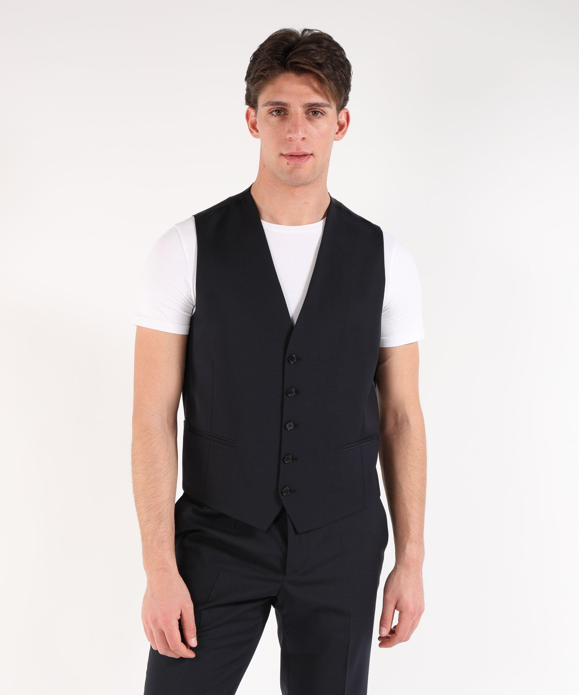 Abiti MANUEL RITZ Abito drop 8 con gilet e pantalone coordinato Nero | MANUEL RITZ