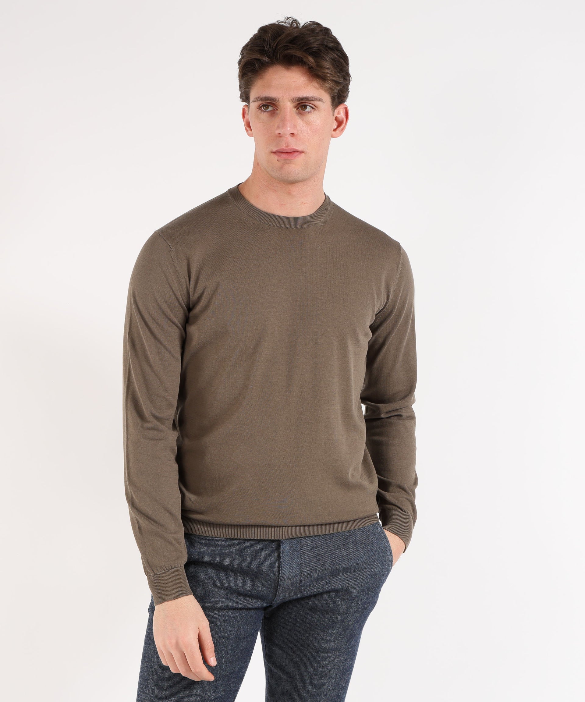 FILIPPO DE LAURENTIIS Girocollo stretto in crepe cotton