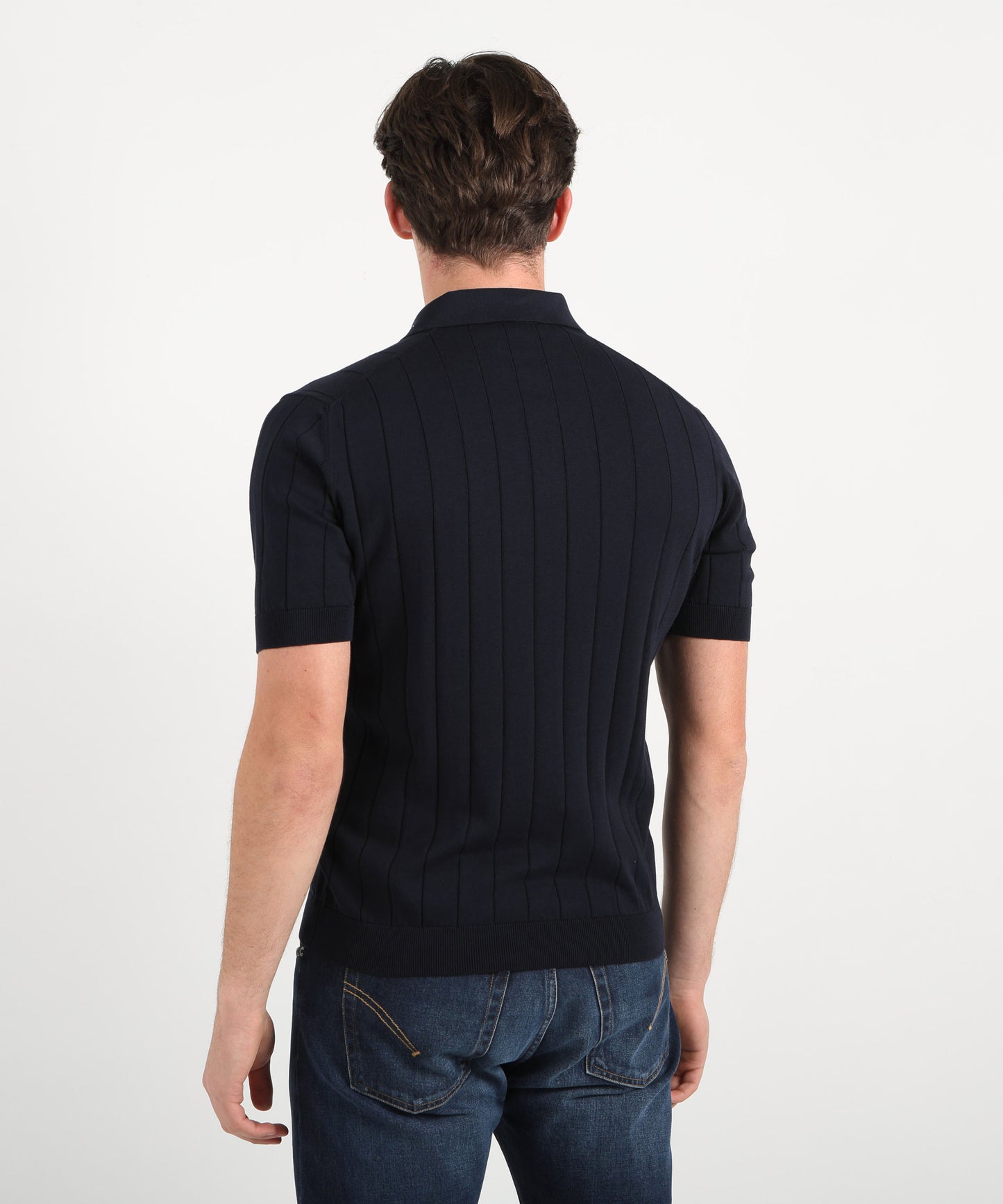 FILIPPO DE LAURENTIIS Short-sleeve polo with buttons and spring-effect cuffs