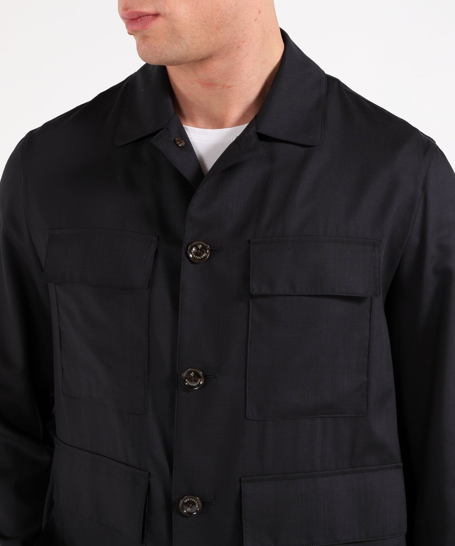 MONTECORE Giubbino stile sahariana con 4 tasche