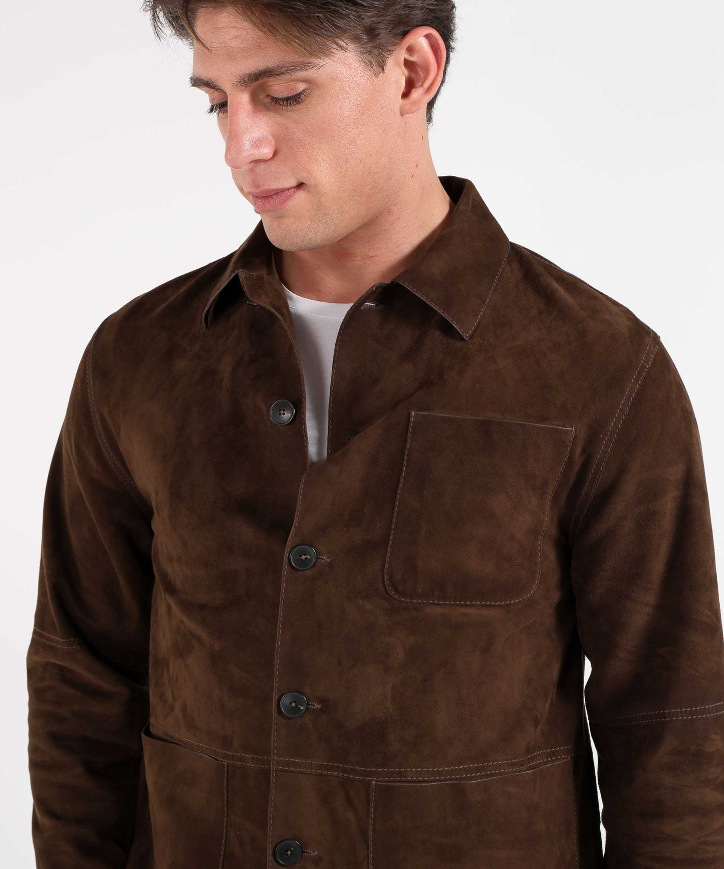 THE JACK LEATHERS Field Jacket in camoscio suede travel