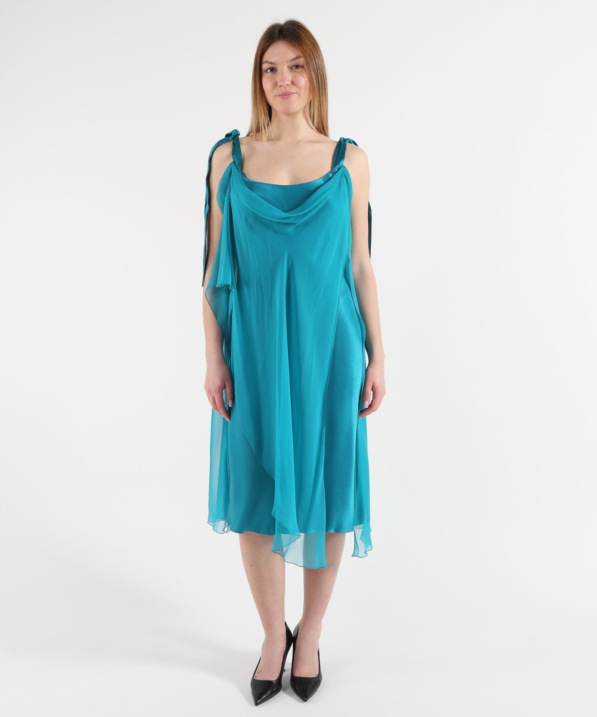 ALBERTA FERRETTI abito shiffon di seta