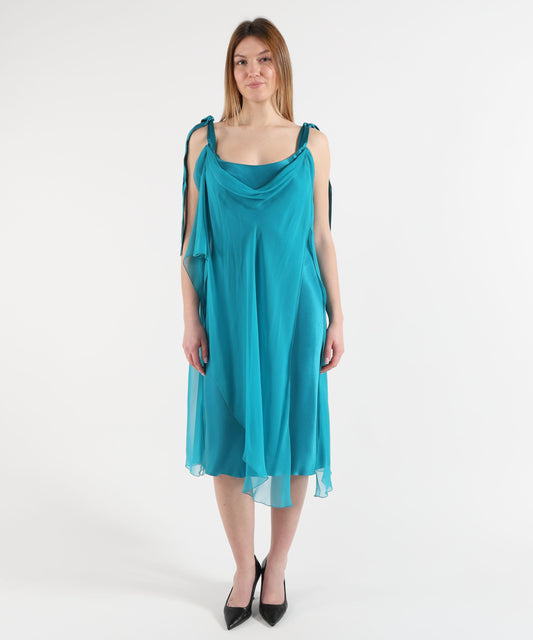 ALBERTA FERRETTI abito shiffon di seta