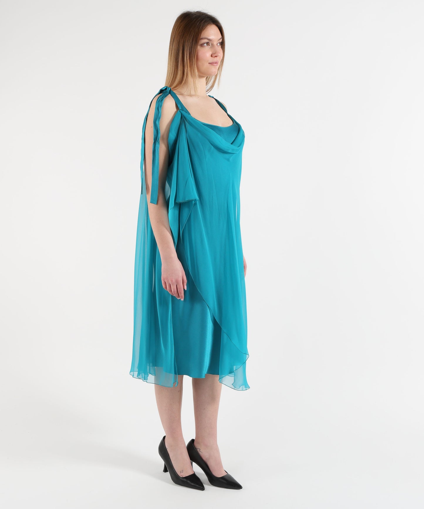 ALBERTA FERRETTI abito shiffon di seta