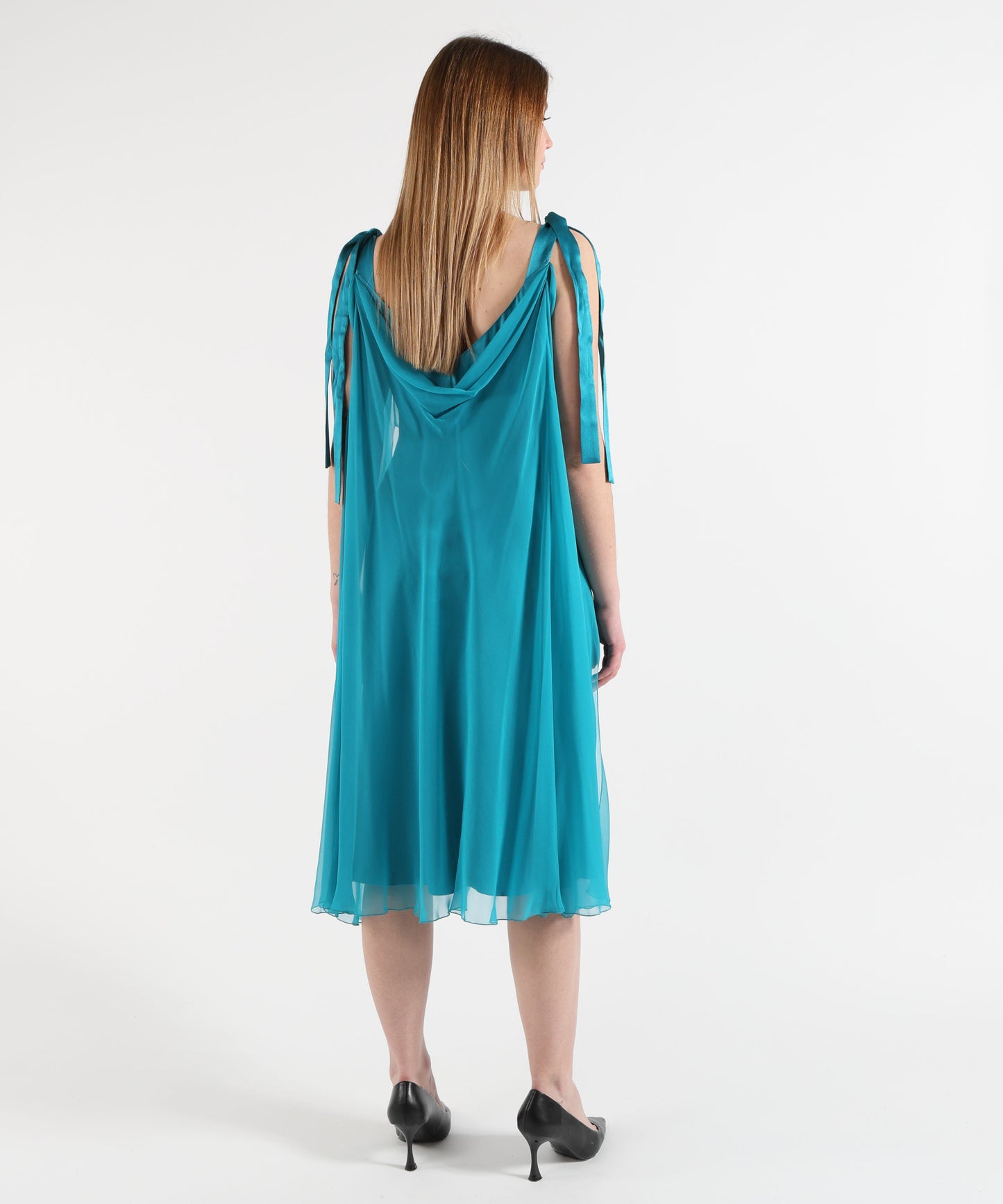 ALBERTA FERRETTI abito shiffon di seta