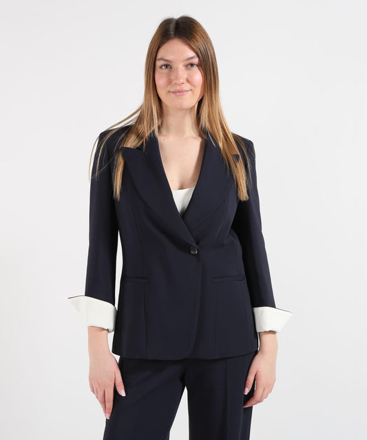 SEVENTY Giacca monopetto in cady crêpe viscosa