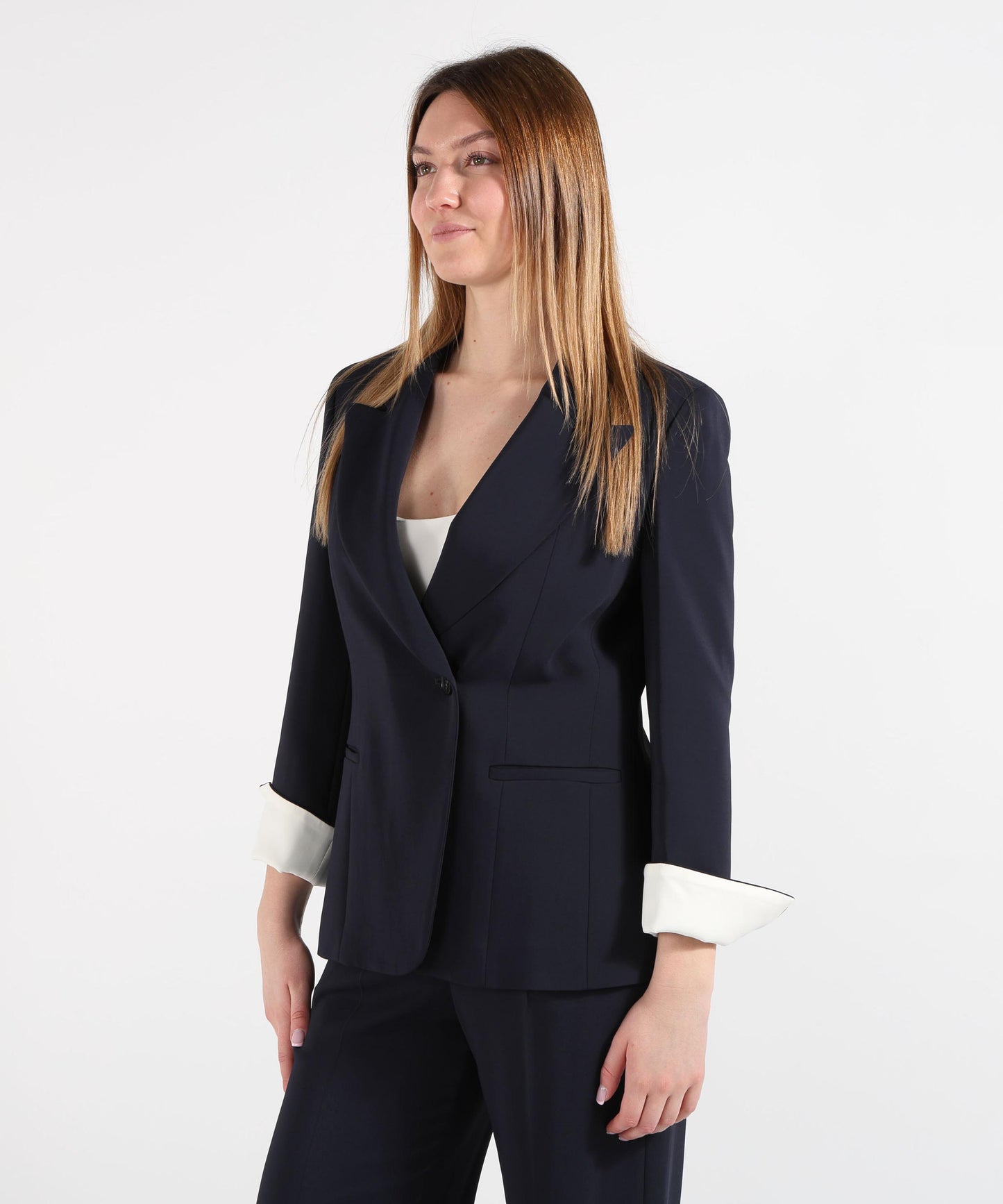 SEVENTY Giacca monopetto in cady crêpe viscosa