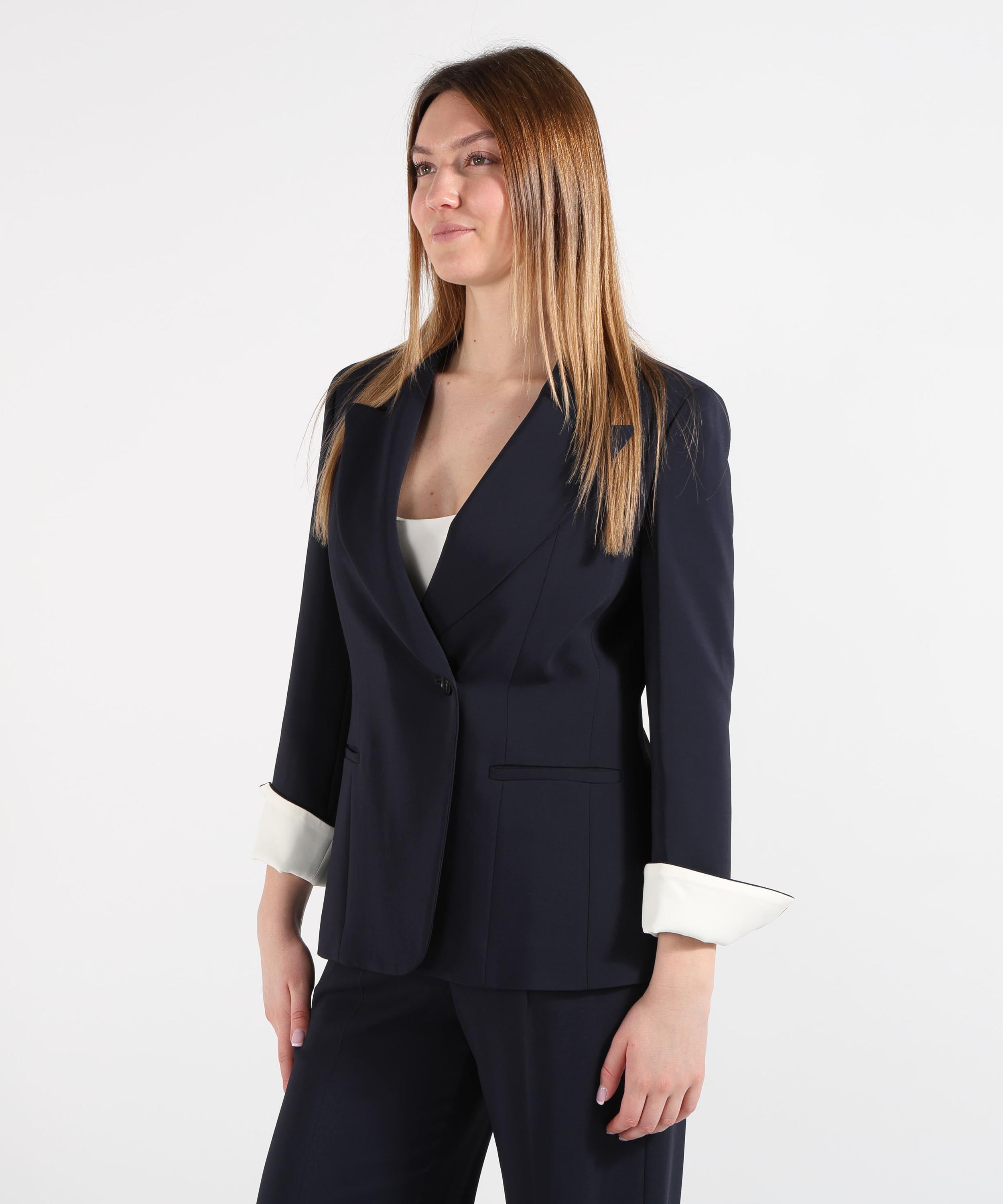 SEVENTY Giacca monopetto in cady crêpe viscosa