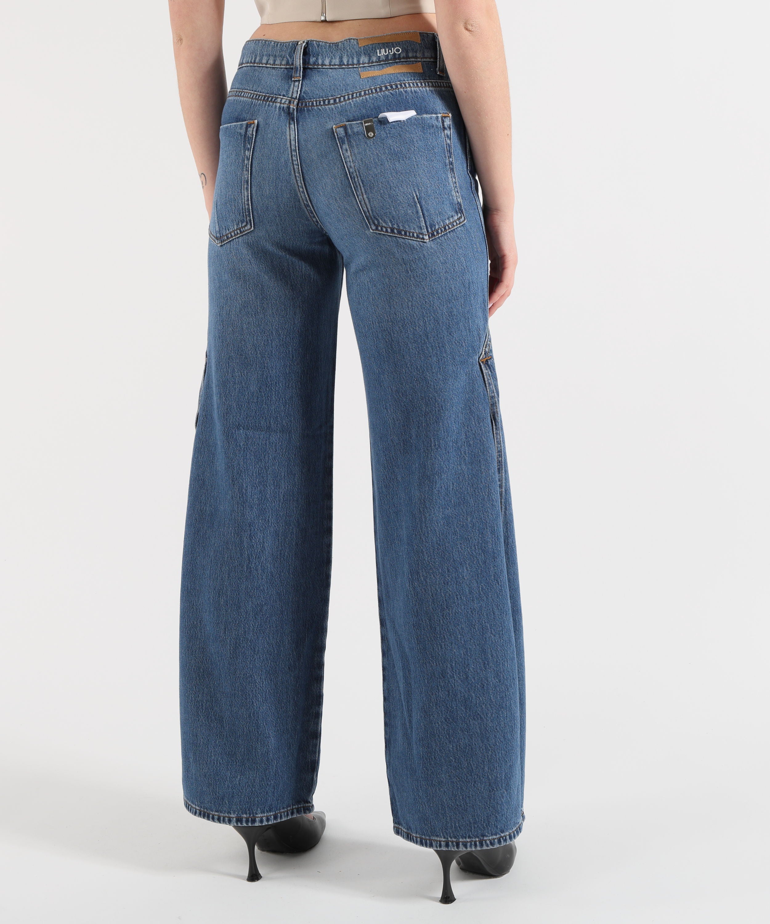 Jeans LIUJO denim Jeans flare con spacchetti laterali Denim medio | LIUJO denim