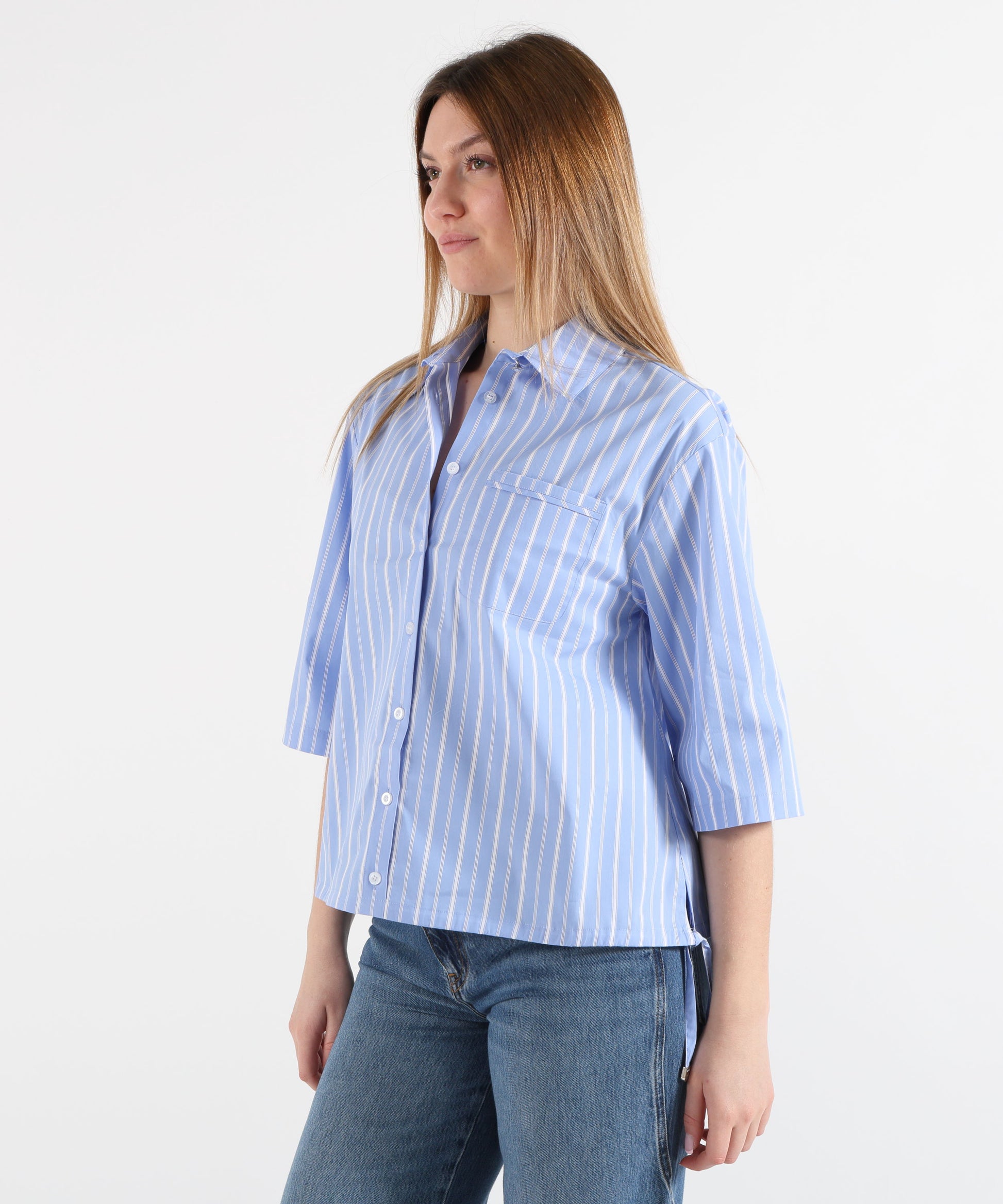 Camicie LIUJO WHITE Camicia a maniche corte Azzurro | LIUJO WHITE