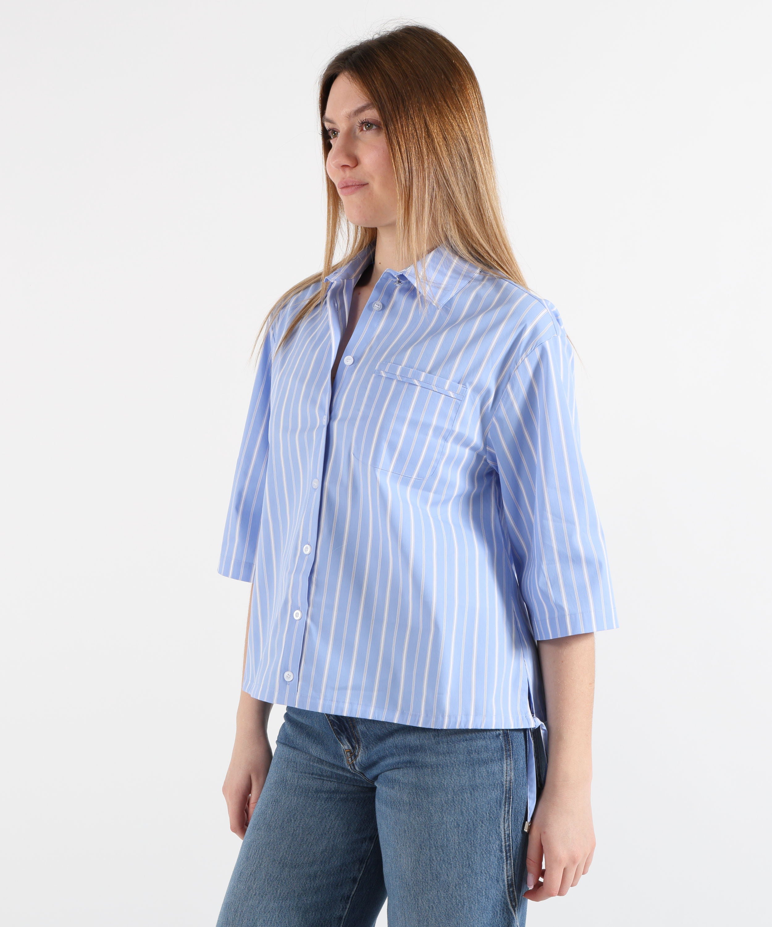 Camicie LIUJO WHITE Camicia a maniche corte Azzurro | LIUJO WHITE