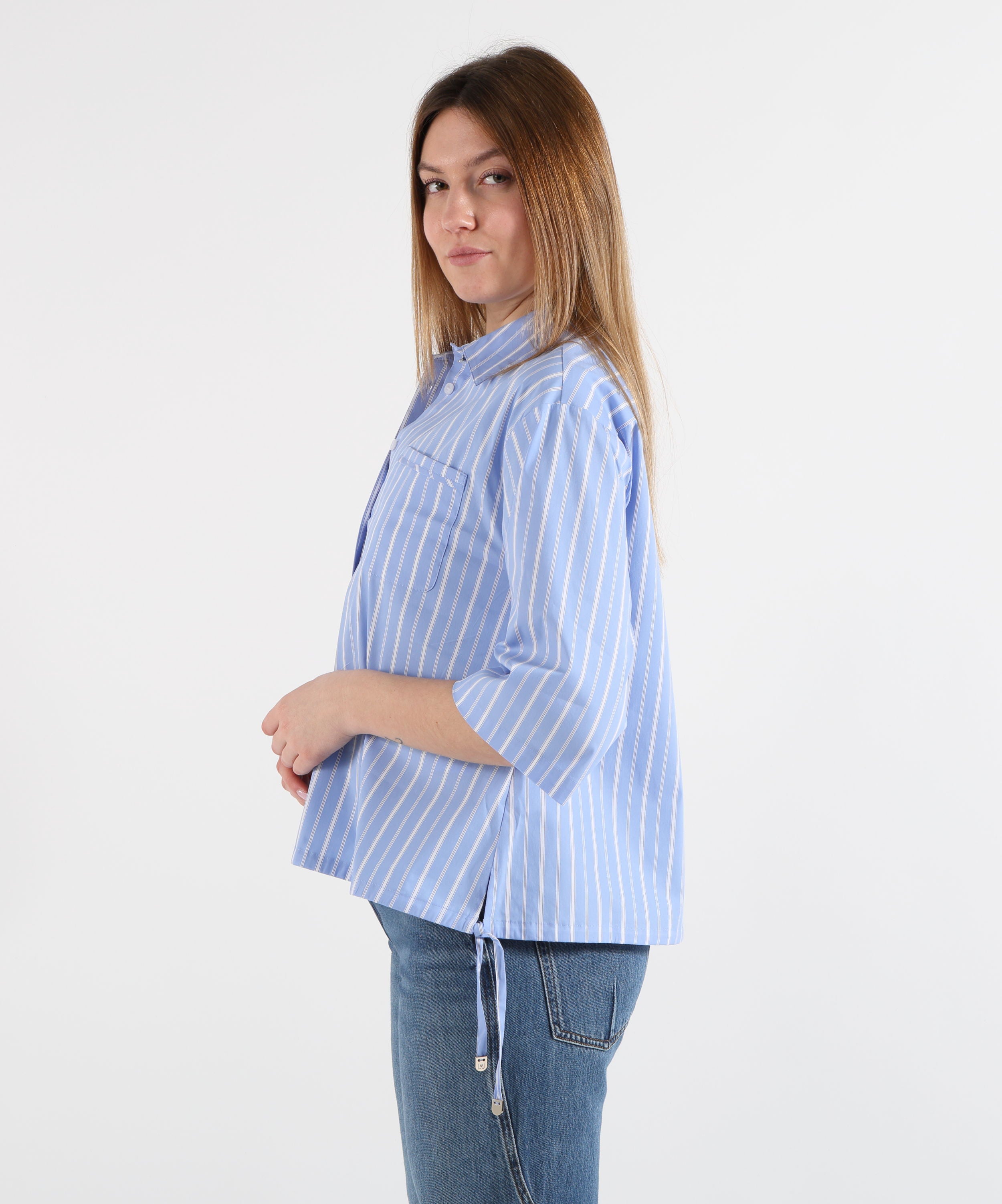 Camicie LIUJO WHITE Camicia a maniche corte Azzurro | LIUJO WHITE