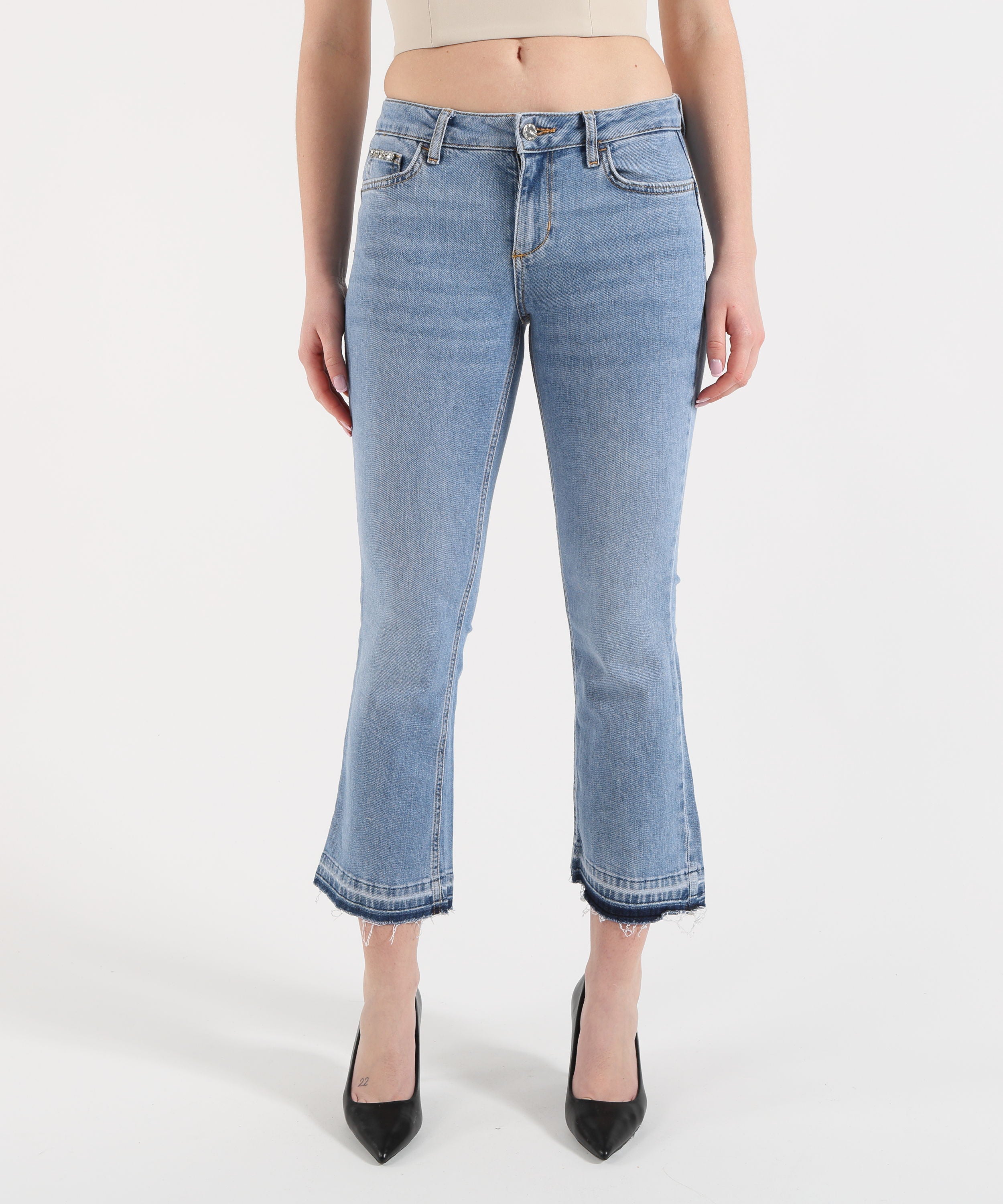 Jeans LIUJO denim Jeans bootcut con orli unfinished Denim chiaro | LIUJO denim