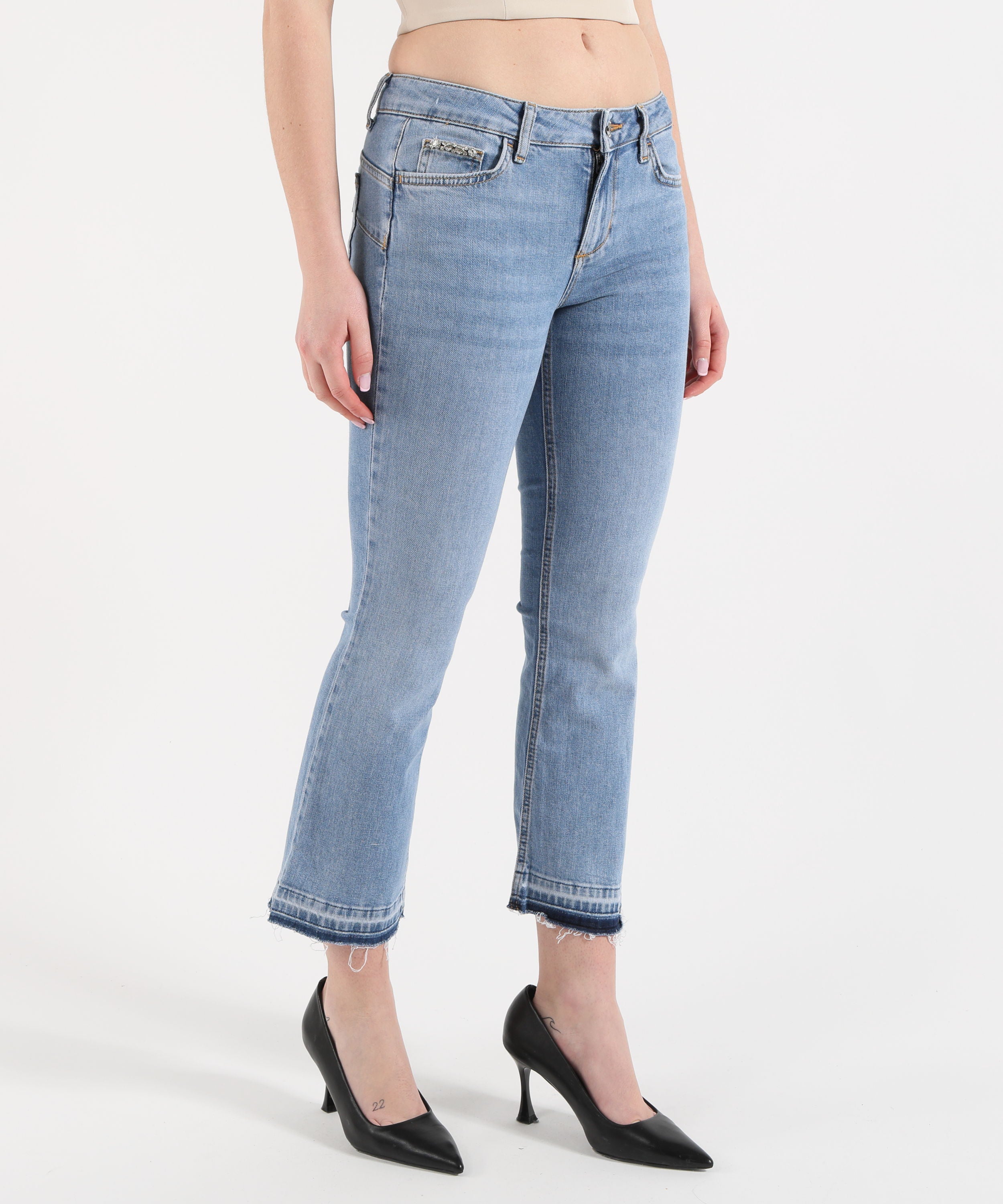 Jeans LIUJO denim Jeans bootcut con orli unfinished Denim chiaro | LIUJO denim