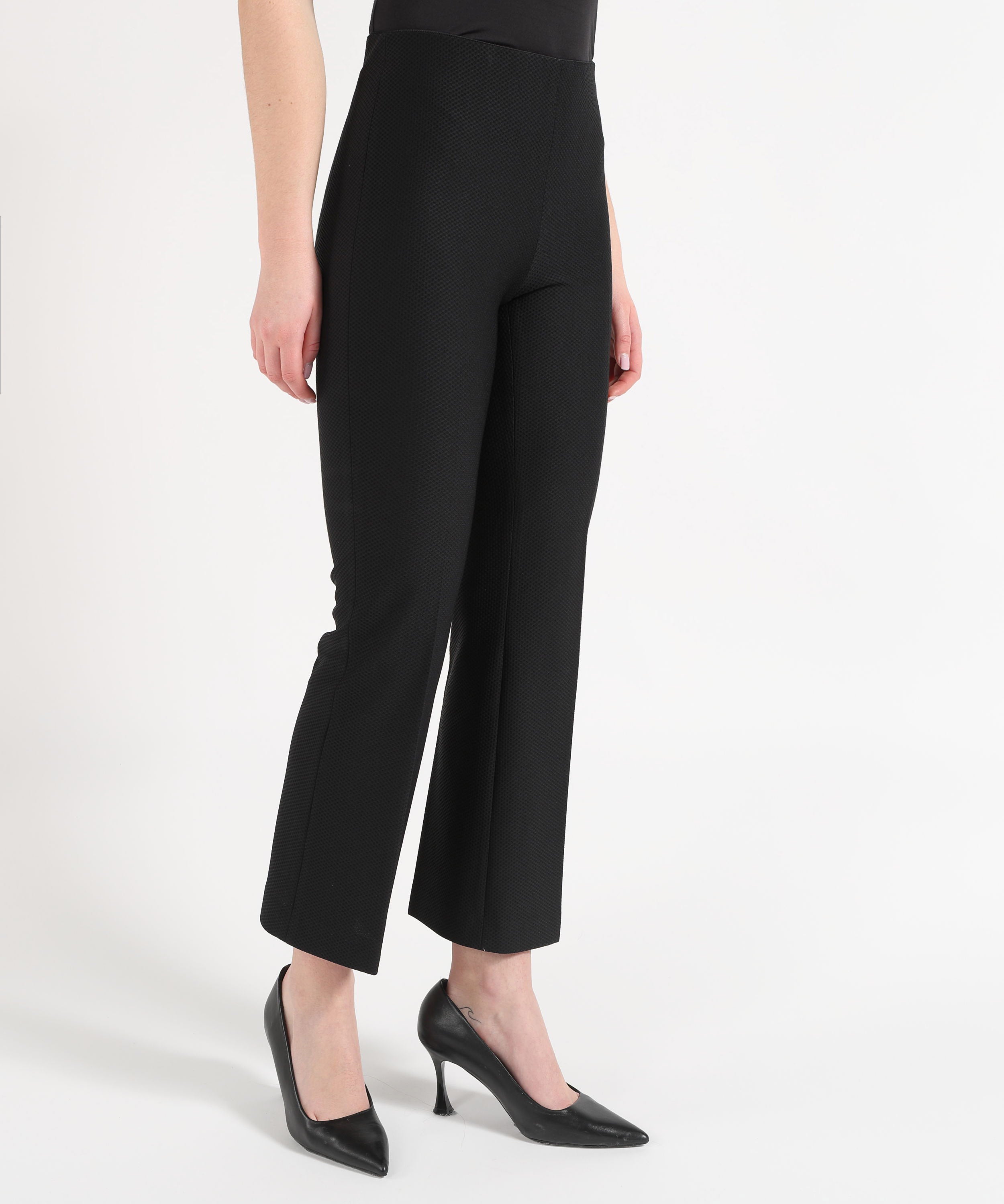 SEVENTY Pantalone slim fit alla caviglia elasticato in tessuto tecnico bistretch nido d'ape