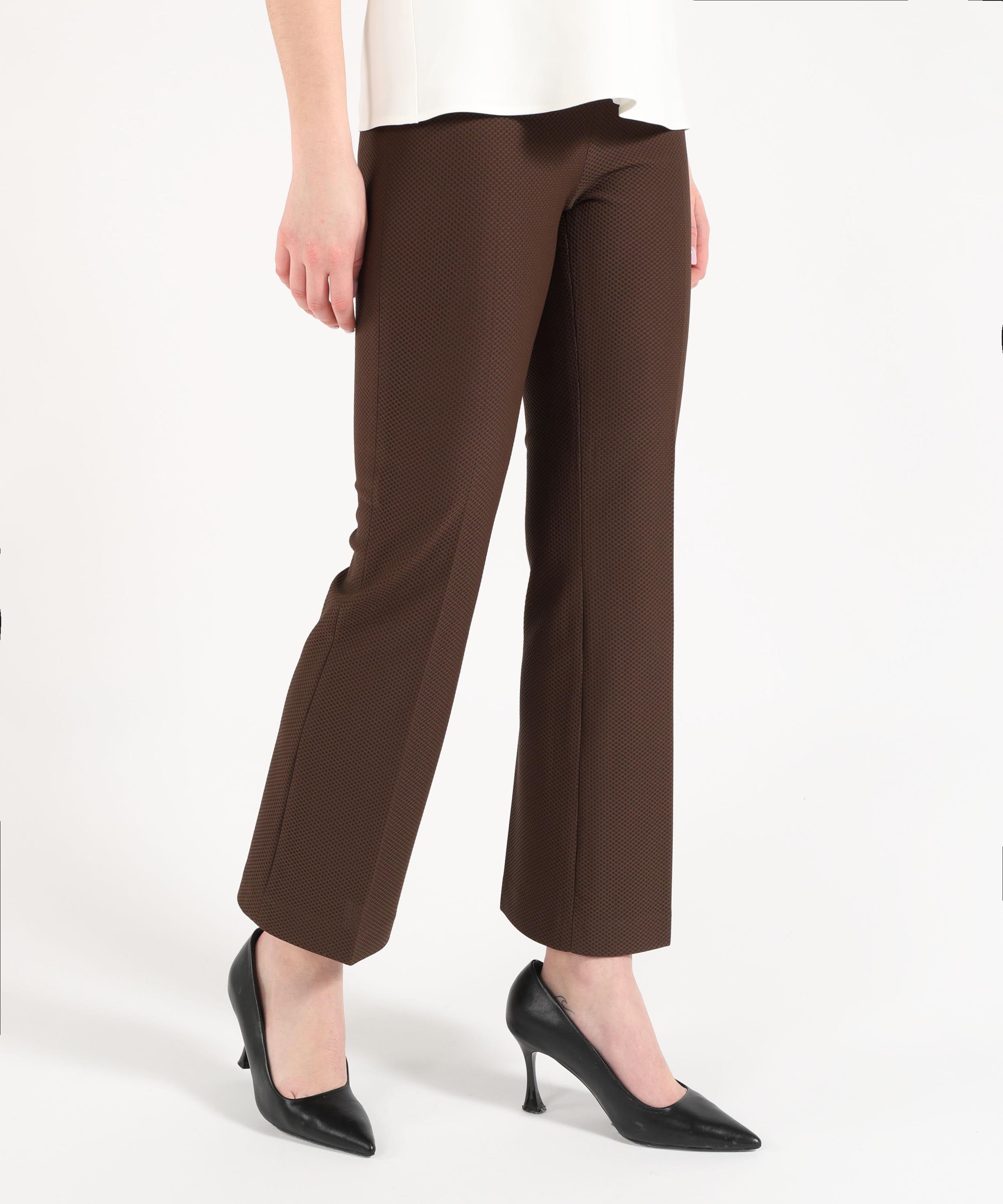 SEVENTY Pantalone slim fit alla caviglia elasticato in tessuto tecnico bistretch nido d'ape