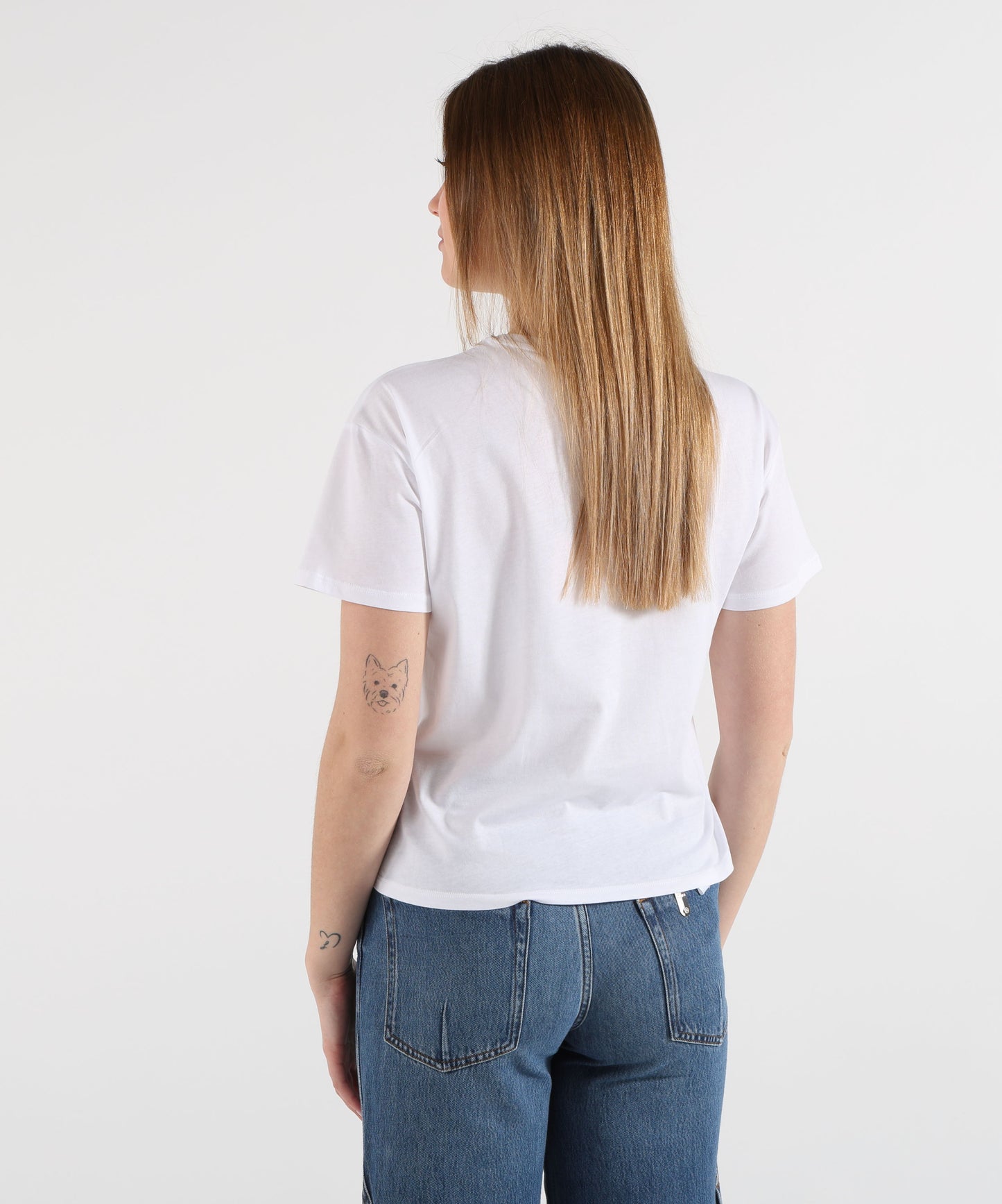 LIUJO WHITE T-shirt girocollo con stampa