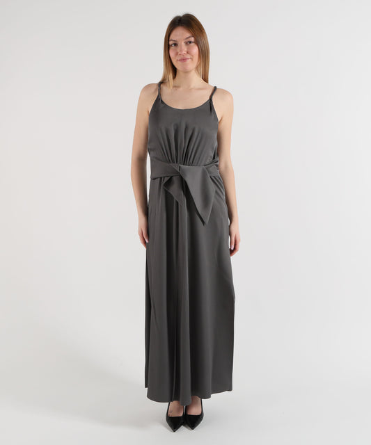 EMPORIO ARMANI Abito in twill crepe con fusciacca