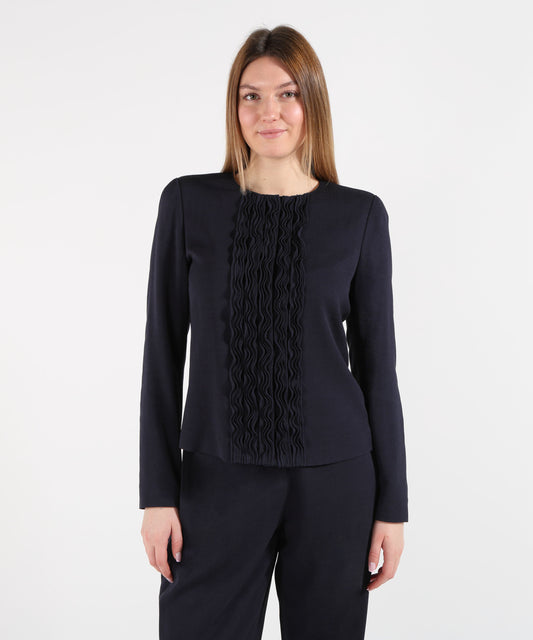 EMPORIO ARMANI Giacca in tessuto armaturato con rouches