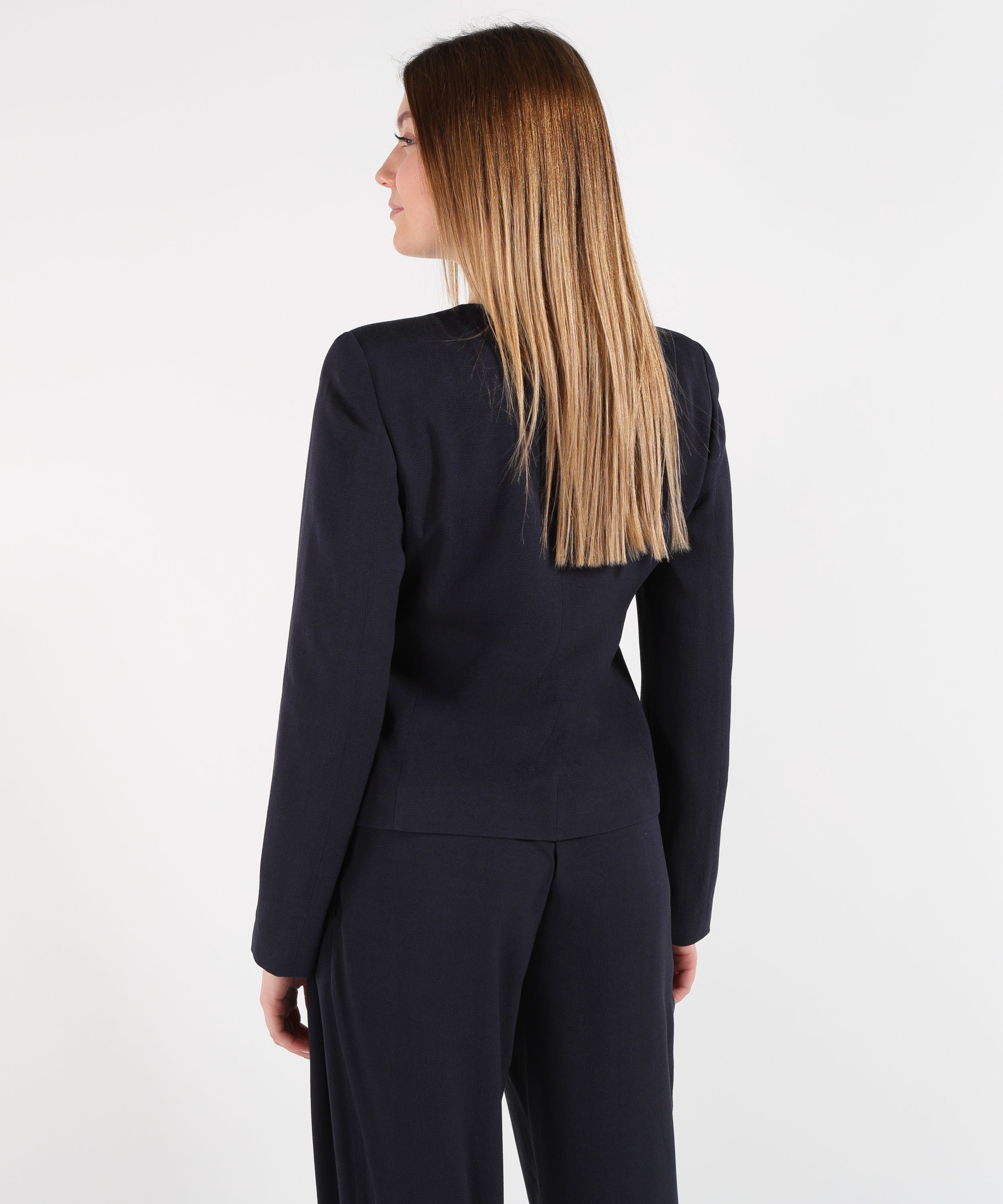 EMPORIO ARMANI Giacca in tessuto armaturato con rouches