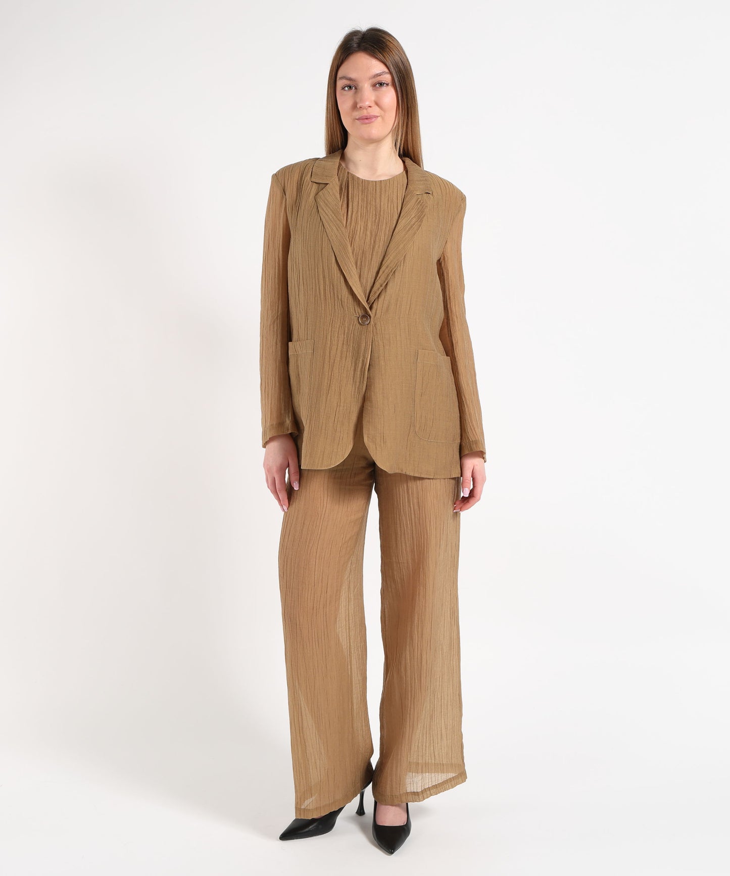 SEVENTY Giacca monopetto in voile lyocell