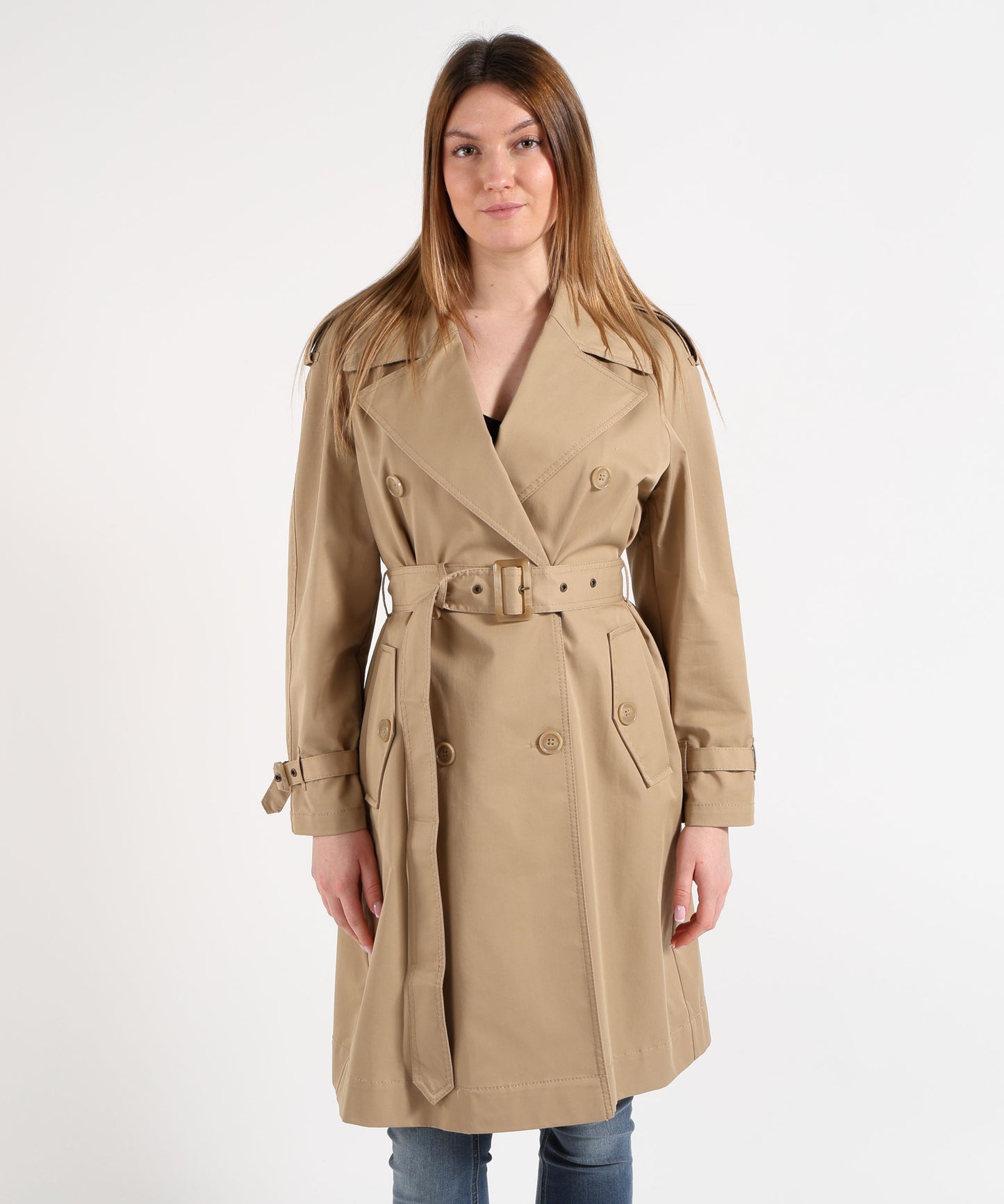 PENNYBLACK Vettura Double-Breasted Gabardine Trench Coat