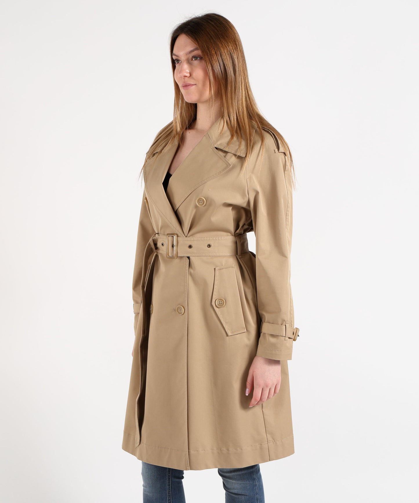 PENNYBLACK Vettura Double-Breasted Gabardine Trench Coat