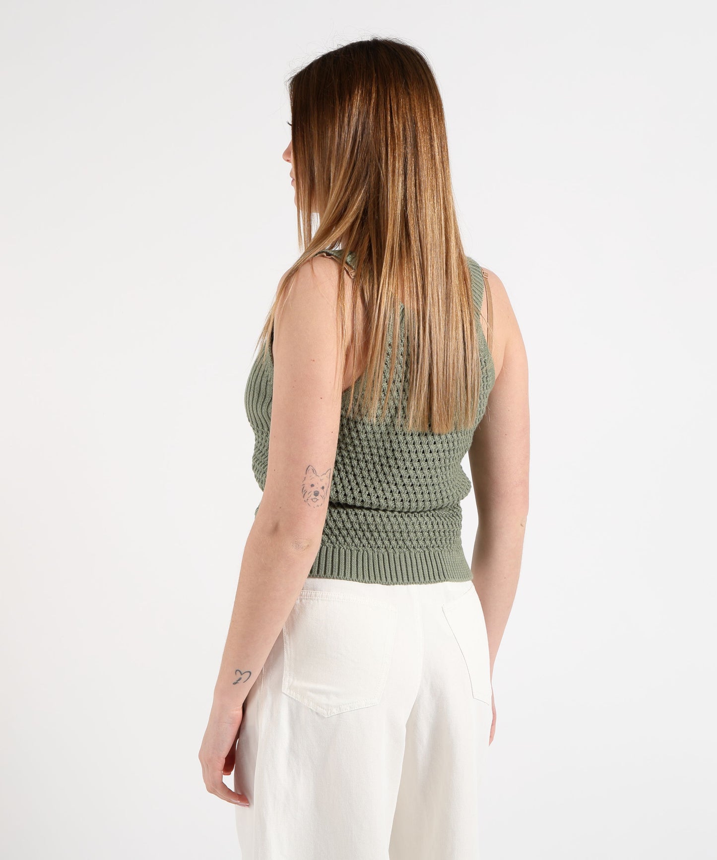 PENNYBLACK Dialogo Mesh and Rib Knit Vest