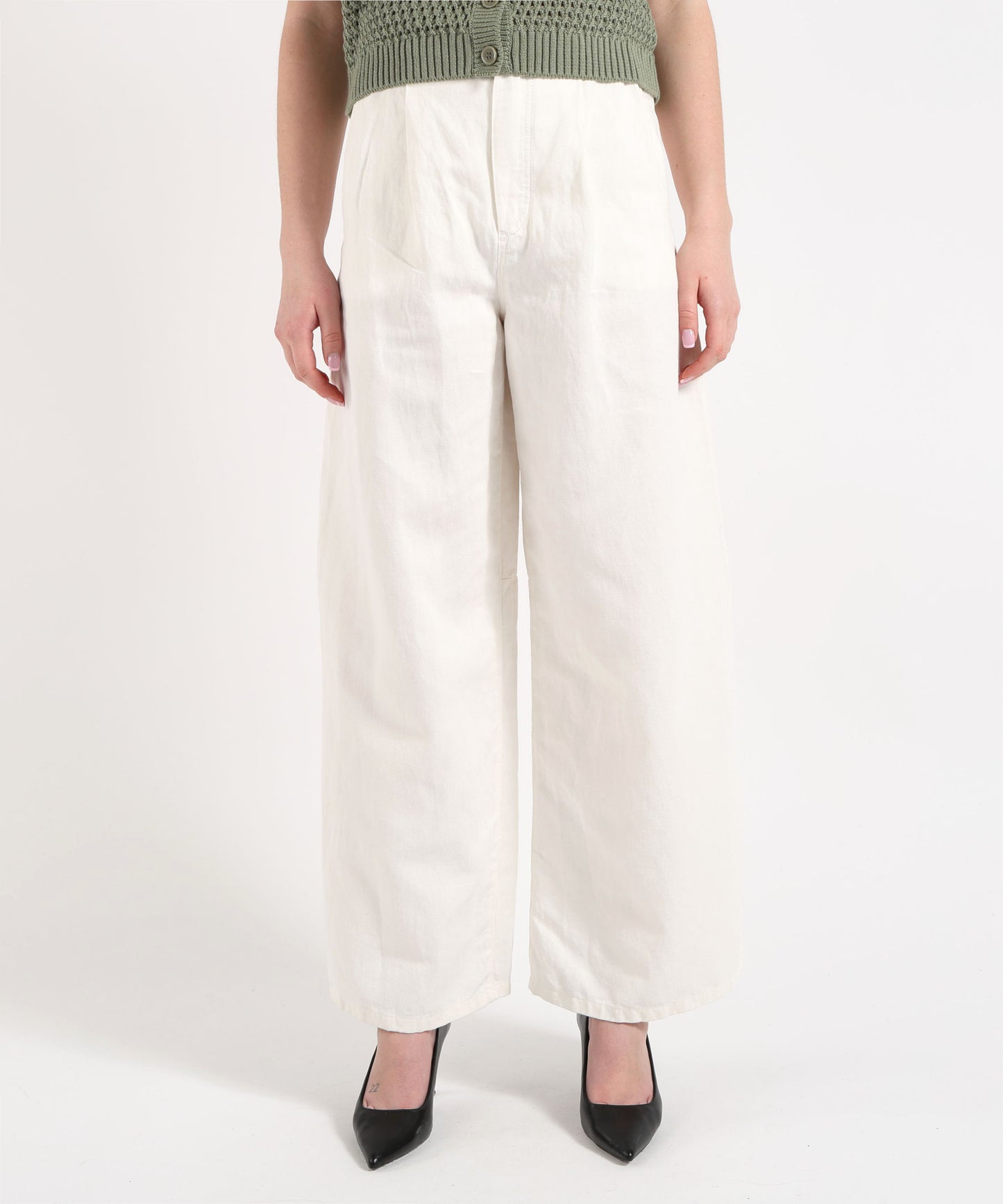 'S MAX MARA Pantalone lavato in capo aloa