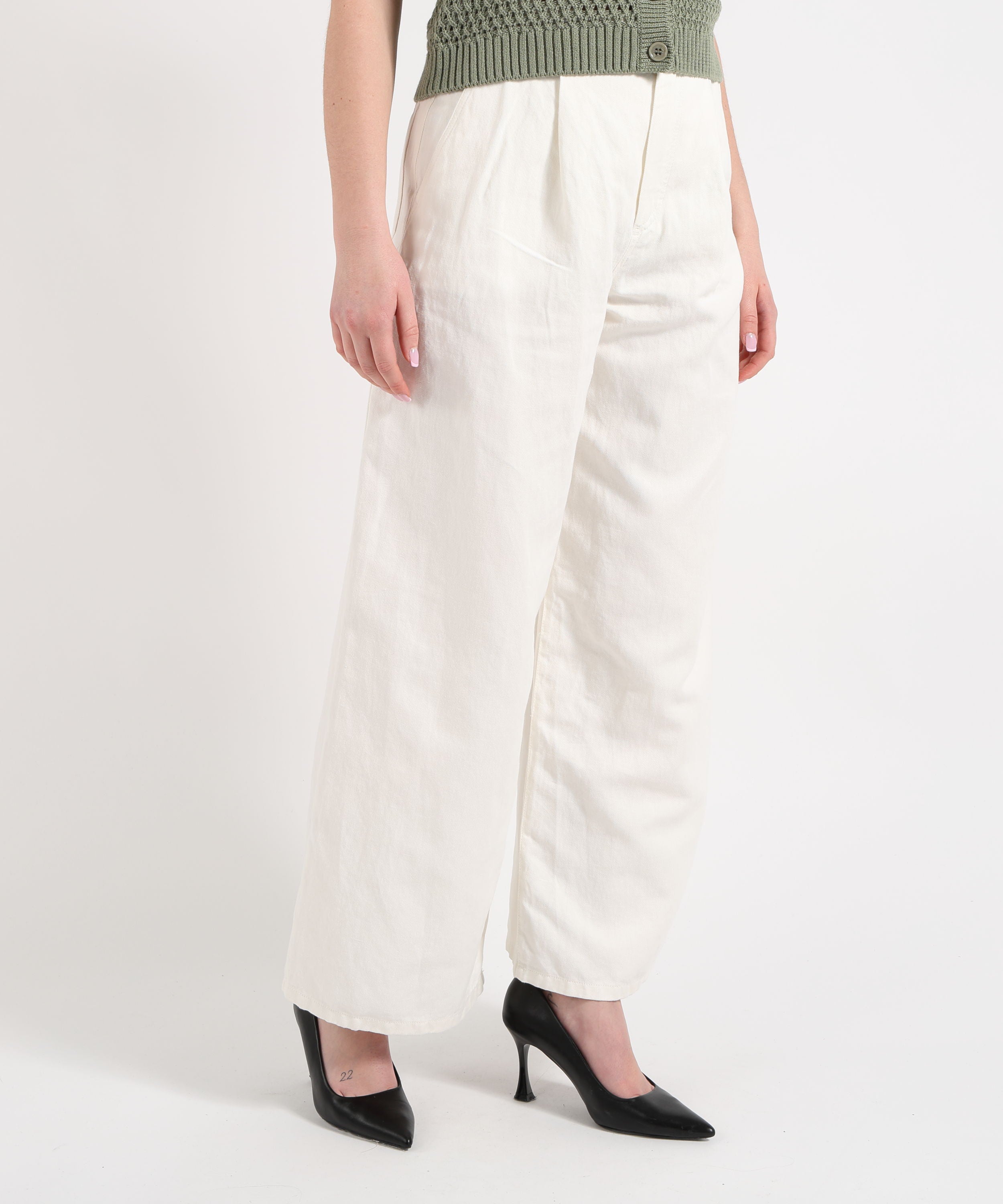 'S MAX MARA Pantalone lavato in capo aloa