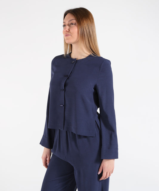 Shirts EMPORIO ARMANI Jacquard Shirt Blu | EMPORIO ARMANI