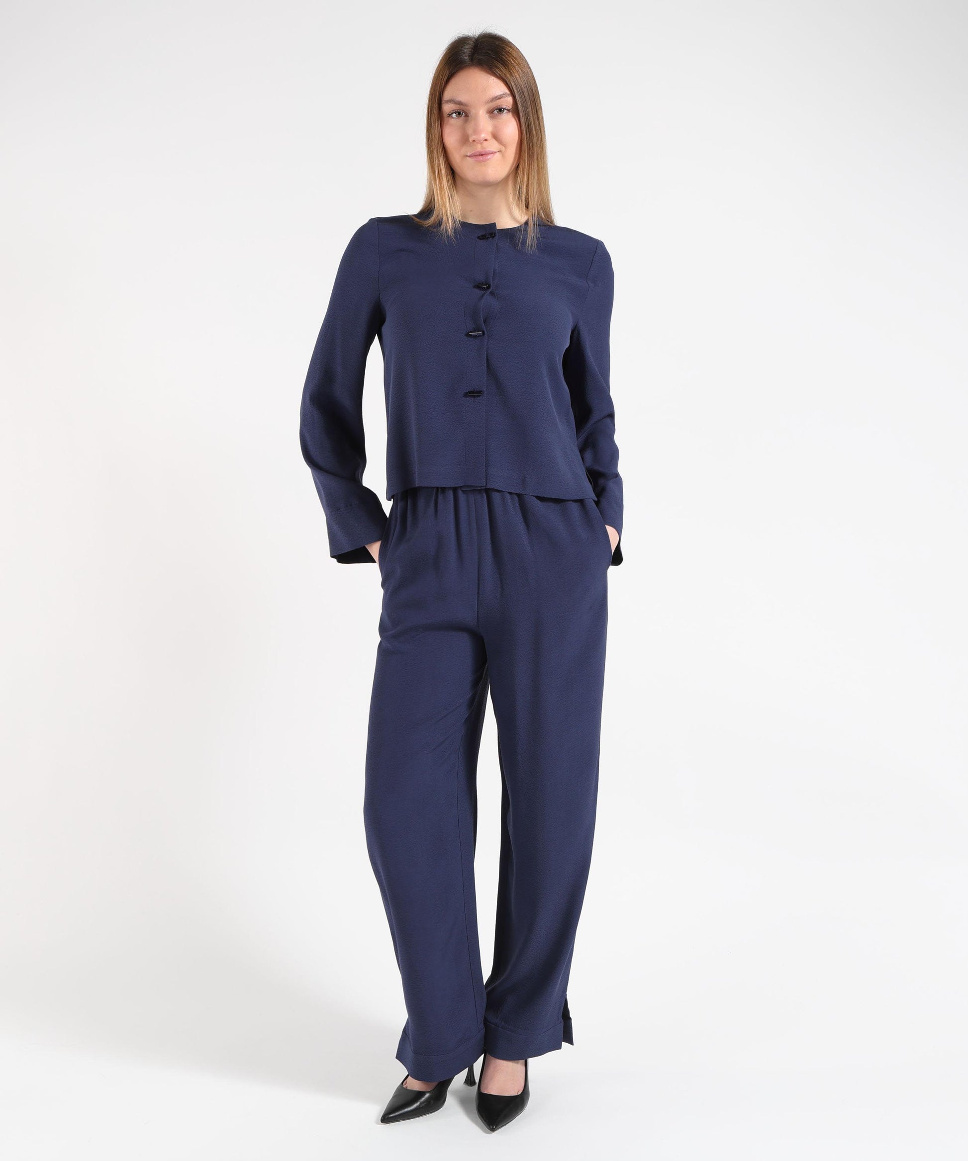 Shirts EMPORIO ARMANI Jacquard Shirt Blu | EMPORIO ARMANI