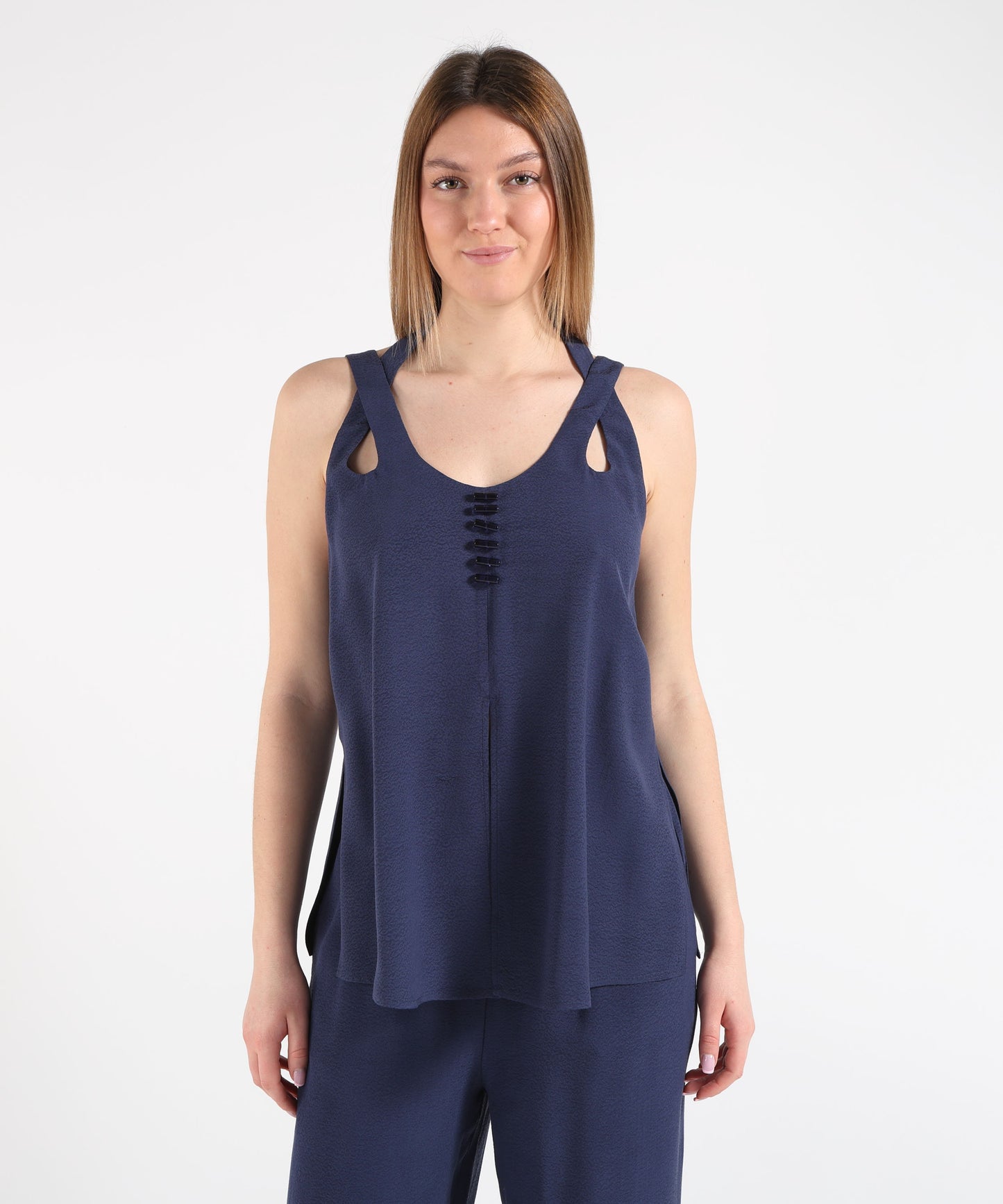 EMPORIO ARMANI Micro Leopard Jacquard Top