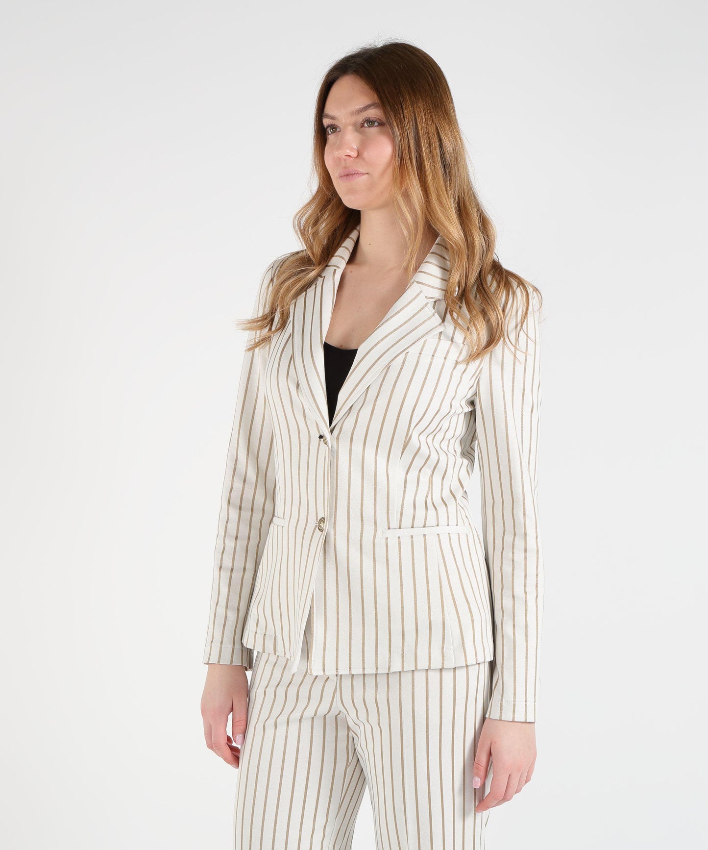 PENNYBLACK Zinco Slim Pinstripe Jersey Blazer