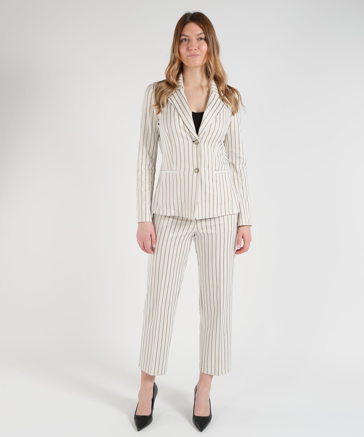 PENNYBLACK Zinco Slim Pinstripe Jersey Blazer
