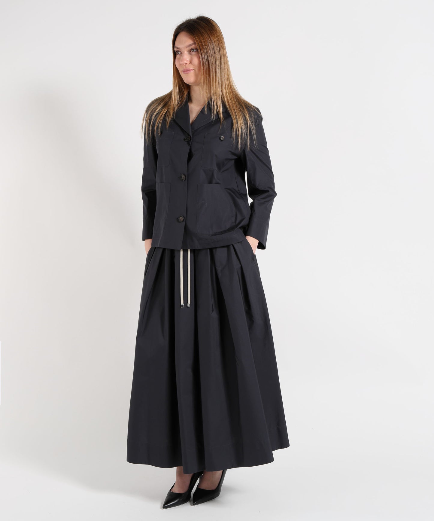 'S MAX MARA Gonna ampia pineta