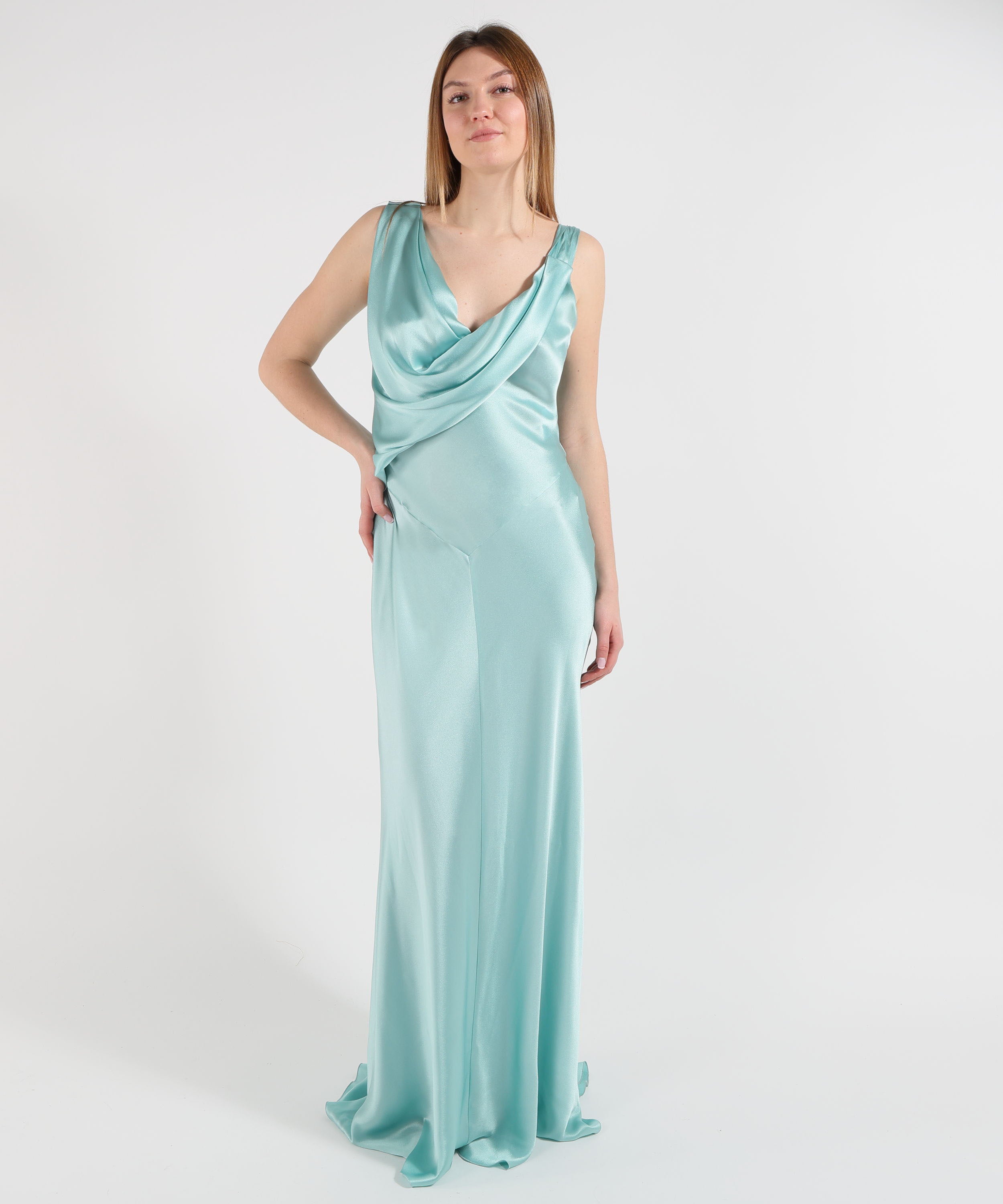 ALBERTA FERRETTI abito misto seta