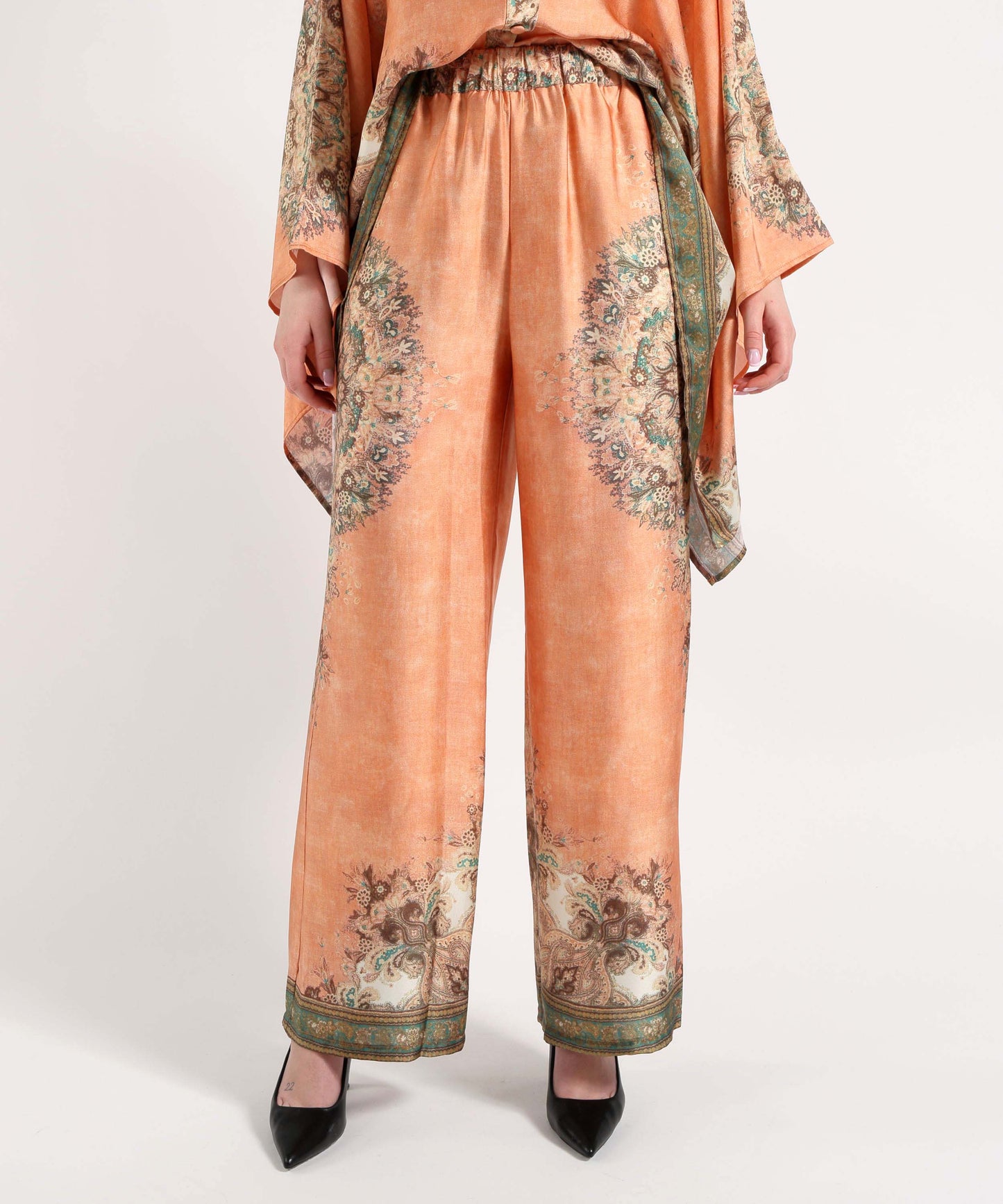 Amosa Pantalone Donna Morbido con Stampa Fantasia