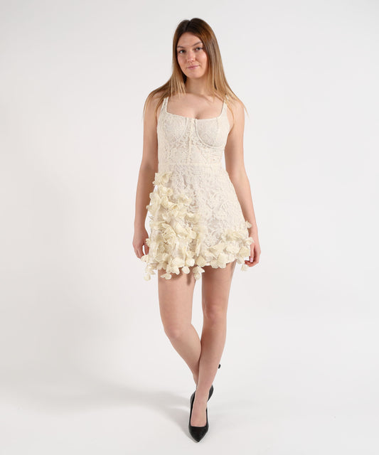 Amosa Abito Donna Mezzo Bustino con Fiori Applicati