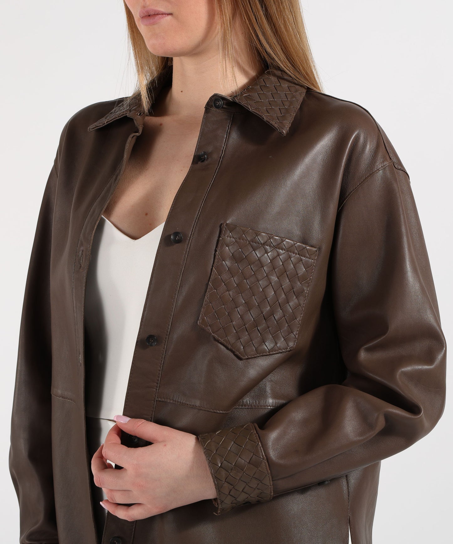 THE JACKIE LEATHERS Leather Overshirt