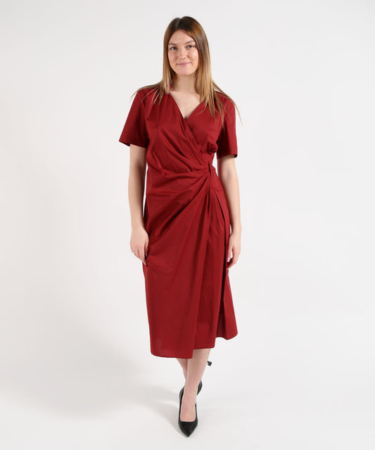 LIVIANA CONTI Abito Donna Manica Corta con Chiusura a Portafoglio