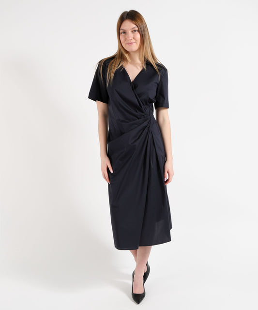 LIVIANA CONTI Abito Donna Manica Corta con Chiusura a Portafoglio