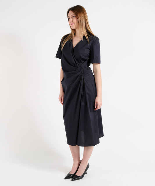 LIVIANA CONTI Abito Donna Manica Corta con Chiusura a Portafoglio