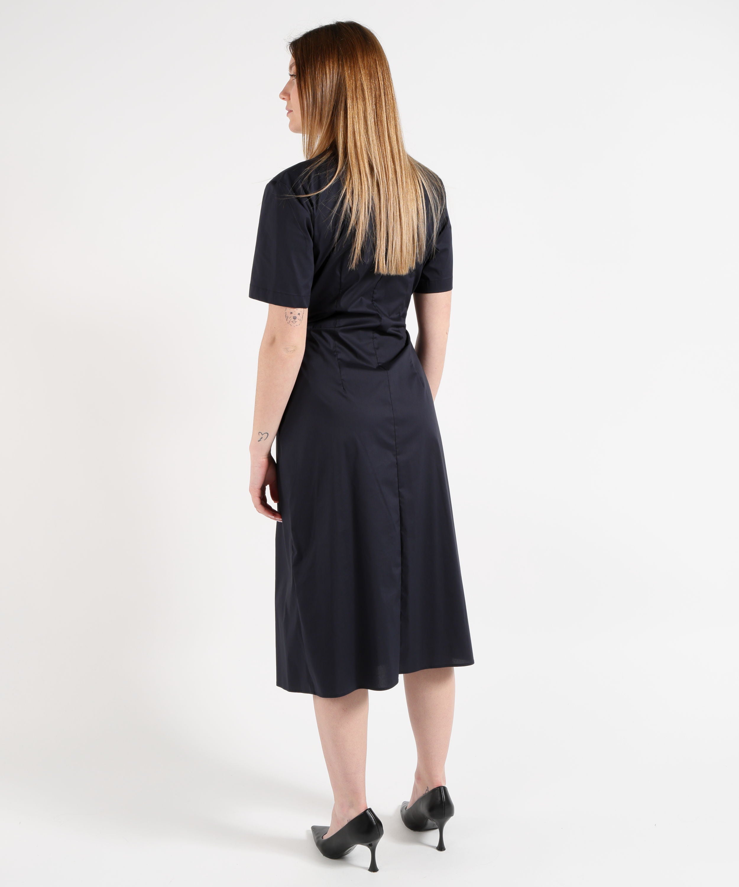 LIVIANA CONTI Abito Donna Manica Corta con Chiusura a Portafoglio